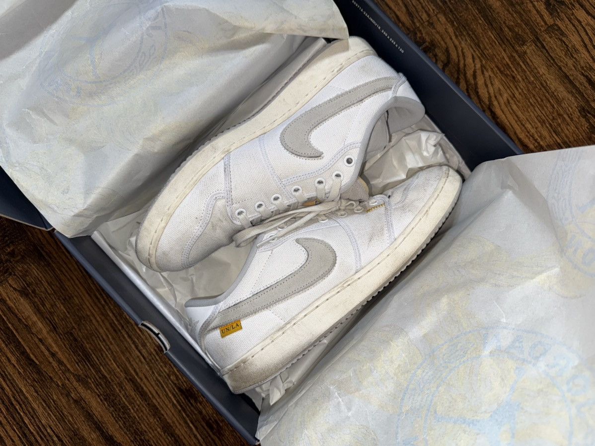 Jordan Brand × Union LA Air Jordan 1 Low AJKO SP X Union White/ Neutral Grey Sz 10.5 Size US 10.5 / EU 43-44 - 6 Thumbnail