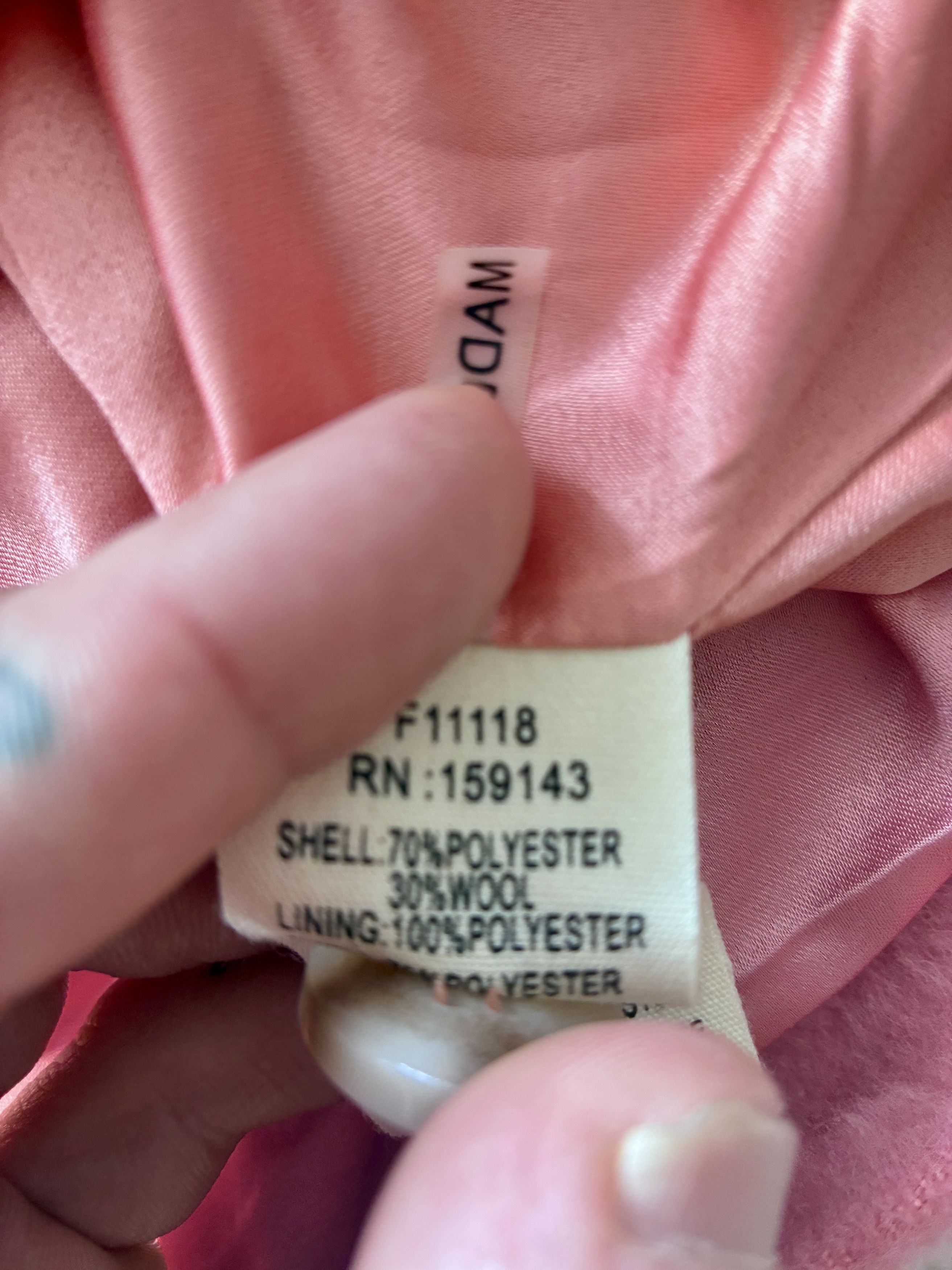 FRNCH FRNCH Paris Pink Wool Blend Long Coat Size L Size L / US 10 / IT 46 - 3 Thumbnail