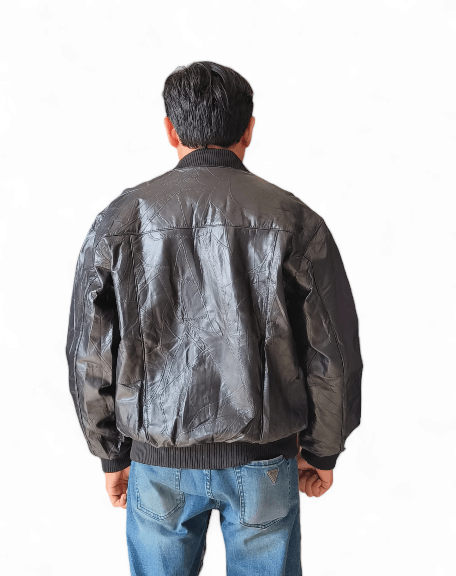 Japanese Brand Vintage Y2K Japanese Fashion Leather Jacket Patchwork Motifs Size US L / EU 52-54 / 3 - 8 Thumbnail