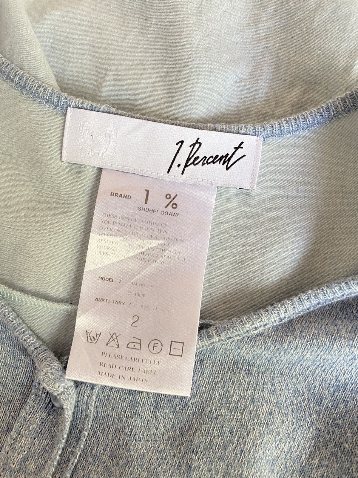 Japanese Brand 1% Percent Layered Light Blue Cardigan Size XS / US 0-2 / IT 36-38 - 3 Thumbnail