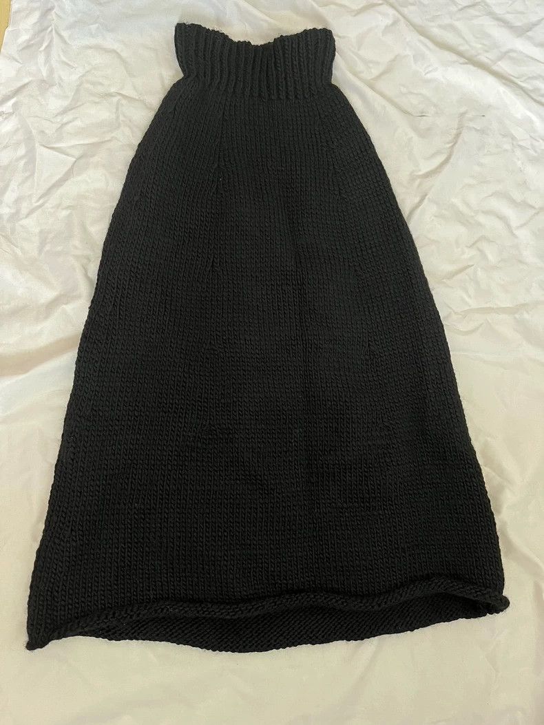Comme Des Garcons Thick needle black half skirt skirt