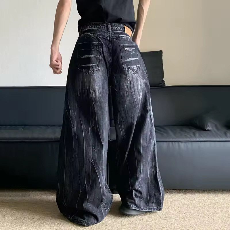Japanese Brand Lightning Pattern Vibe Loose Wide Leg Pants Size US 31 - 5 Thumbnail