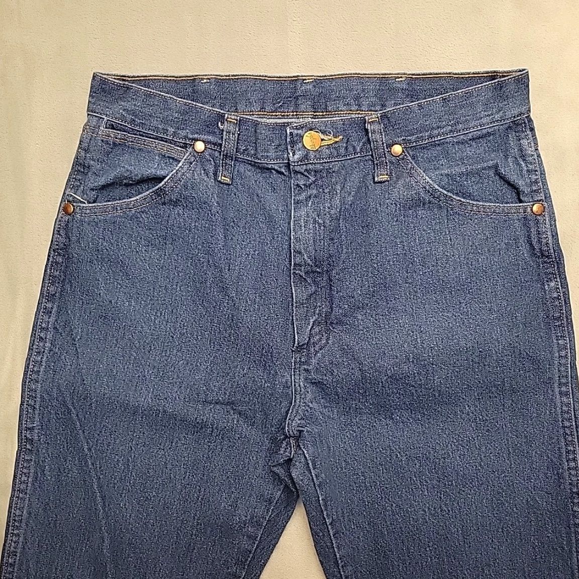Wrangler VINTAGE Wrangler Jeans Mens 32x32 Blue Denim Cowboy Cut 100% Cotton 13MWZPW Western Size US 32 / EU 48 - 4 Thumbnail