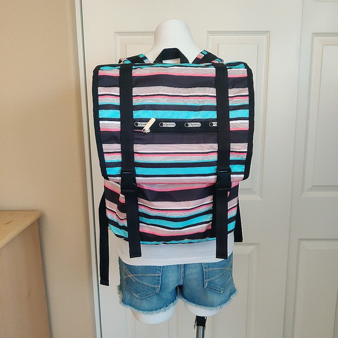 LeSportsac LeSportsac Tennis Stripe Journey Backpack Large NWT Size ONE SIZE - 3 Thumbnail