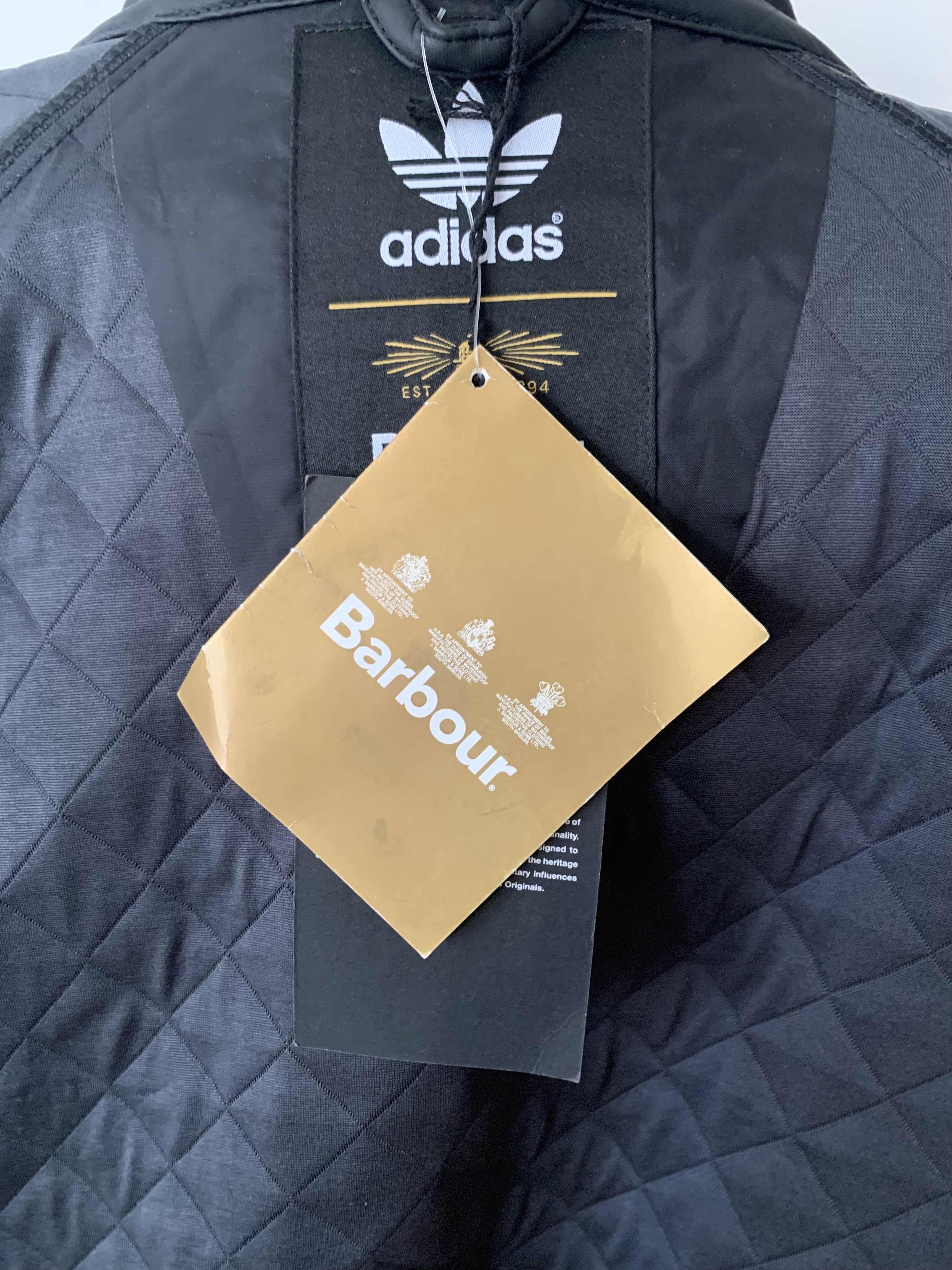 Adidas × Barbour Barbour x adidas Quilted Leather Bomber Jacket Size US L / EU 52-54 / 3 - 10 Thumbnail