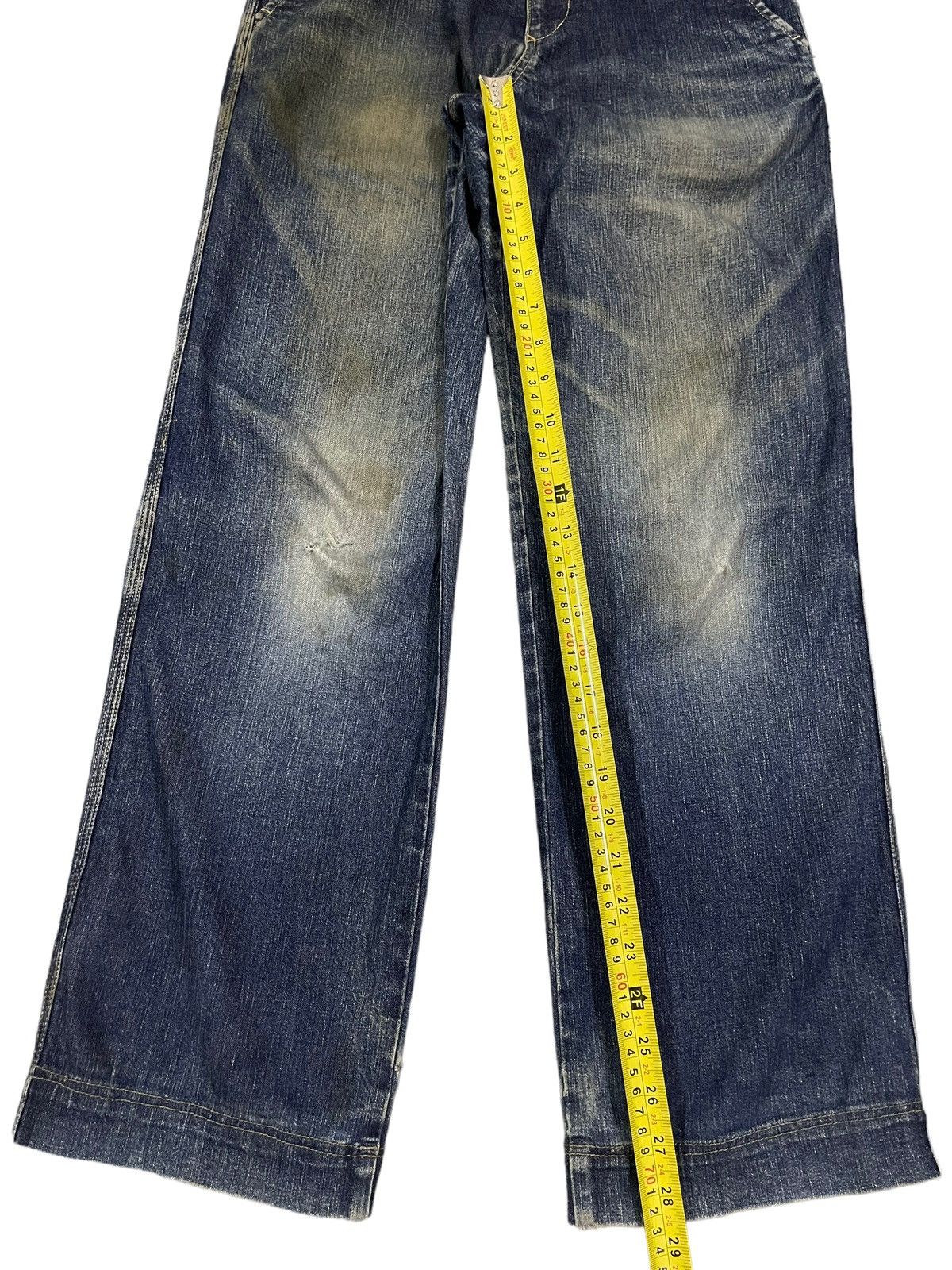 14th Addiction Vintage Japanese Brand Blue Wash Carpenter Baggy Jeans Size US 29 - 11 Thumbnail