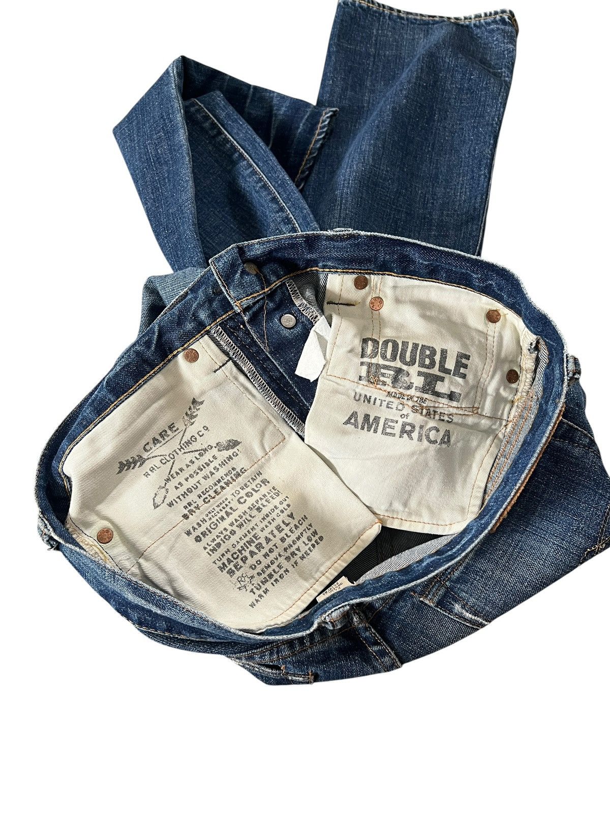 RRL Ralph Lauren Vintage RRL Slim Fit Light Bootcut Jeans Size 32" / US 10 / IT 46 - 15 Thumbnail