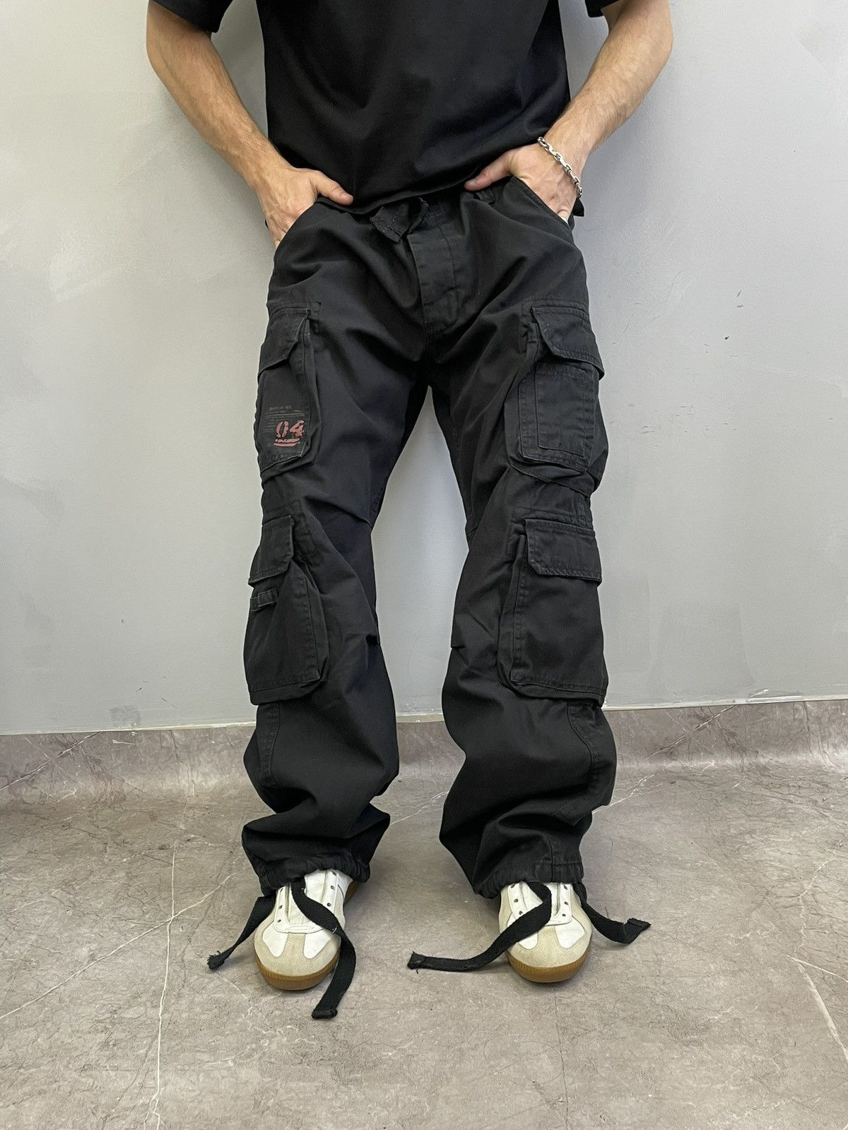 Junya Watanabe Y2K rare baggy multipocket diesel style cargo pants black Size US 35 - 1 Thumbnail