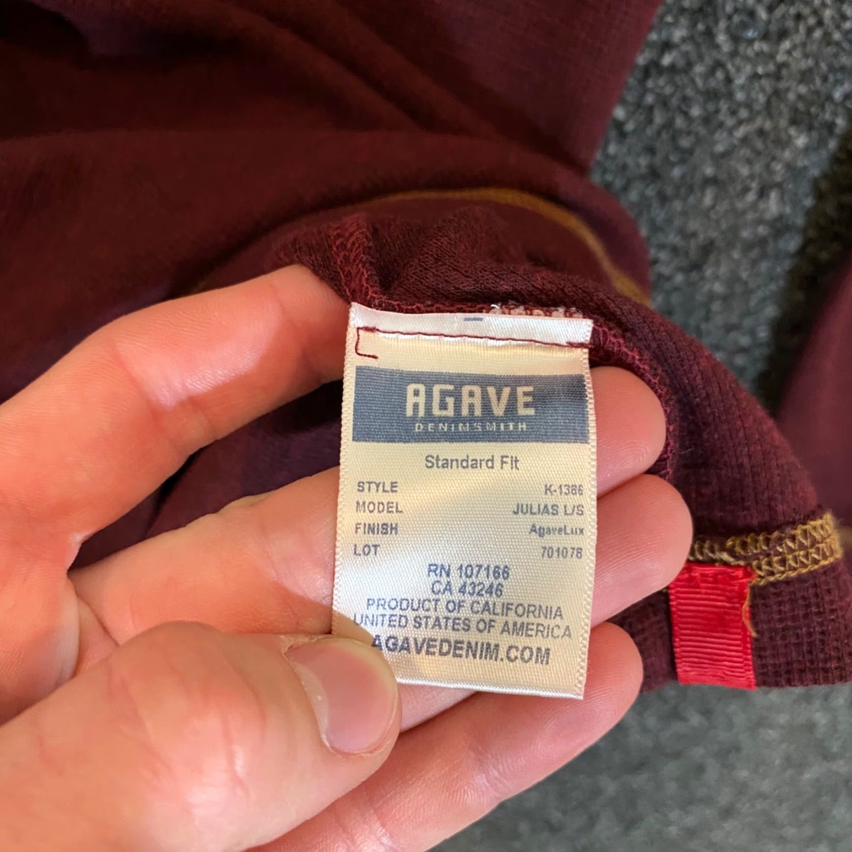 Vintage Agave Sweater Mens Medium Red Maroon Quarter Zip Pullover Hiking Casual Size US M / EU 48-50 / 2 - 6 Thumbnail