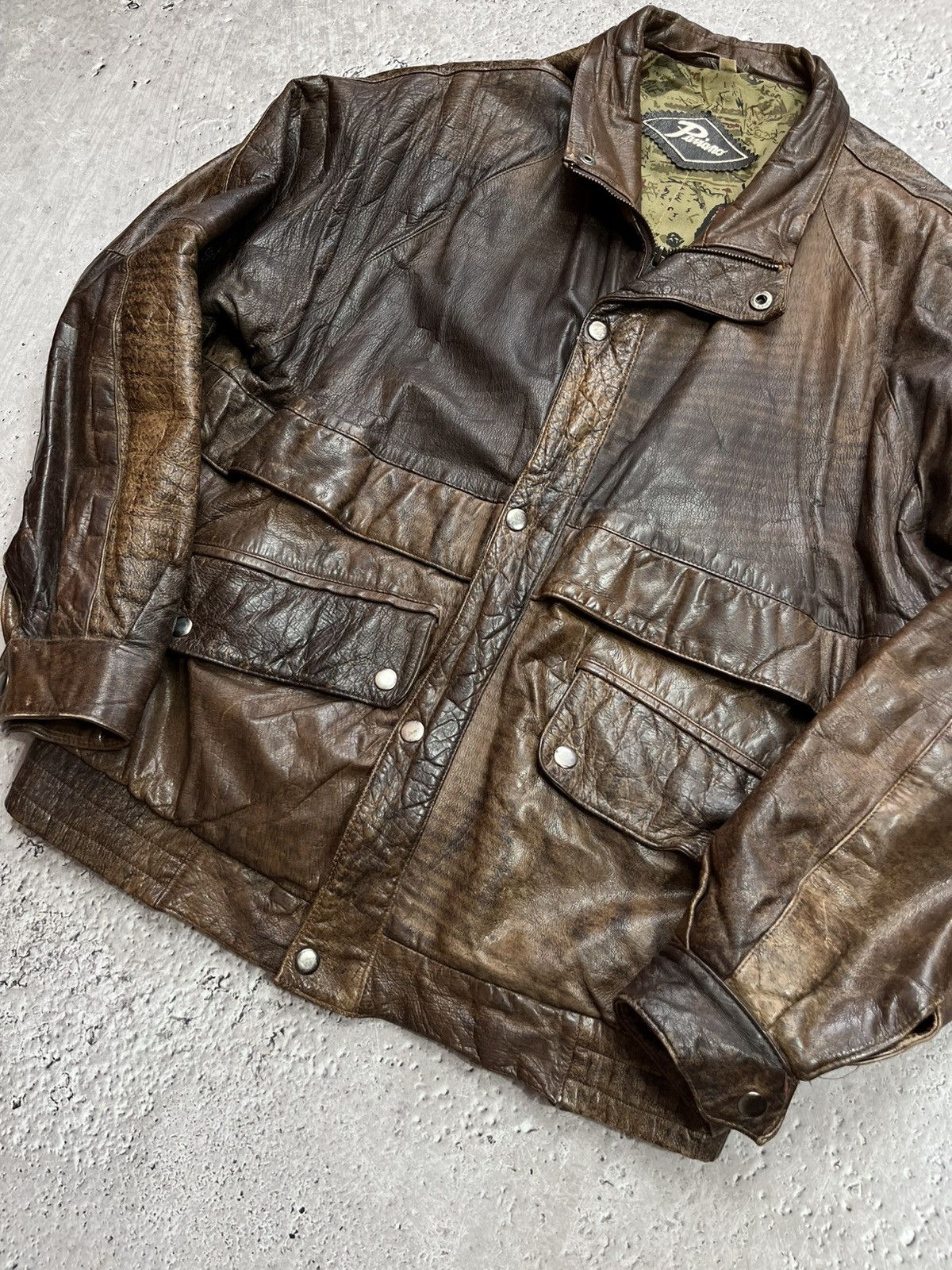 Genuine Leather Vintage Military Aviator Pilot Leather Jacket S Distressed Size US S / EU 44-46 / 1 - 5 Thumbnail