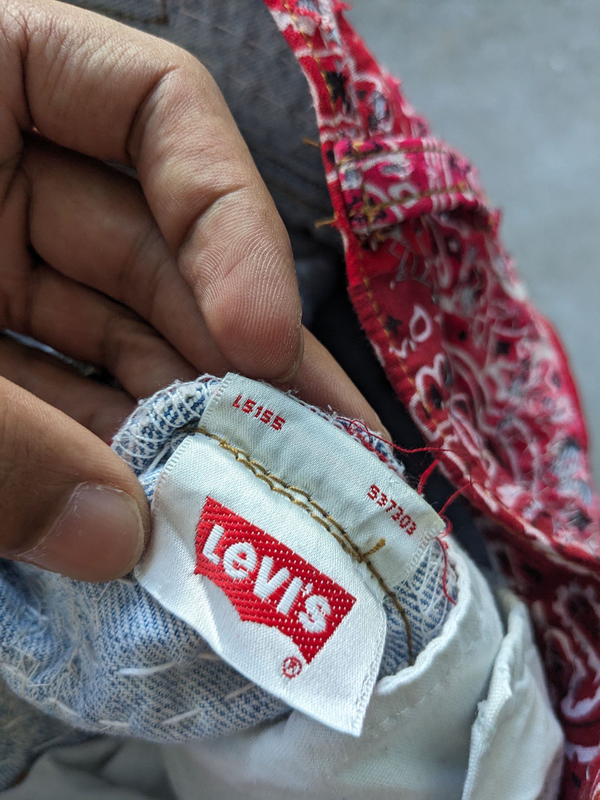 Japanese Brand × Levi's × Vintage Vintage Levis 501 Bandana Boro Inspired Proleta Re Art Size US 30 / EU 46 - 13 Thumbnail