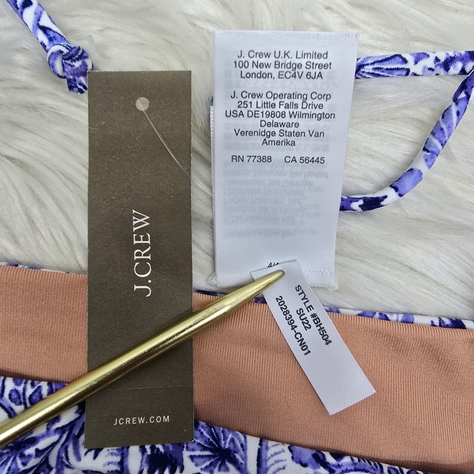 J.Crew NWT J. Crew Cheeky String Bikini Bottom w Beads Floral XXL Size ONE SIZE - 9 Thumbnail