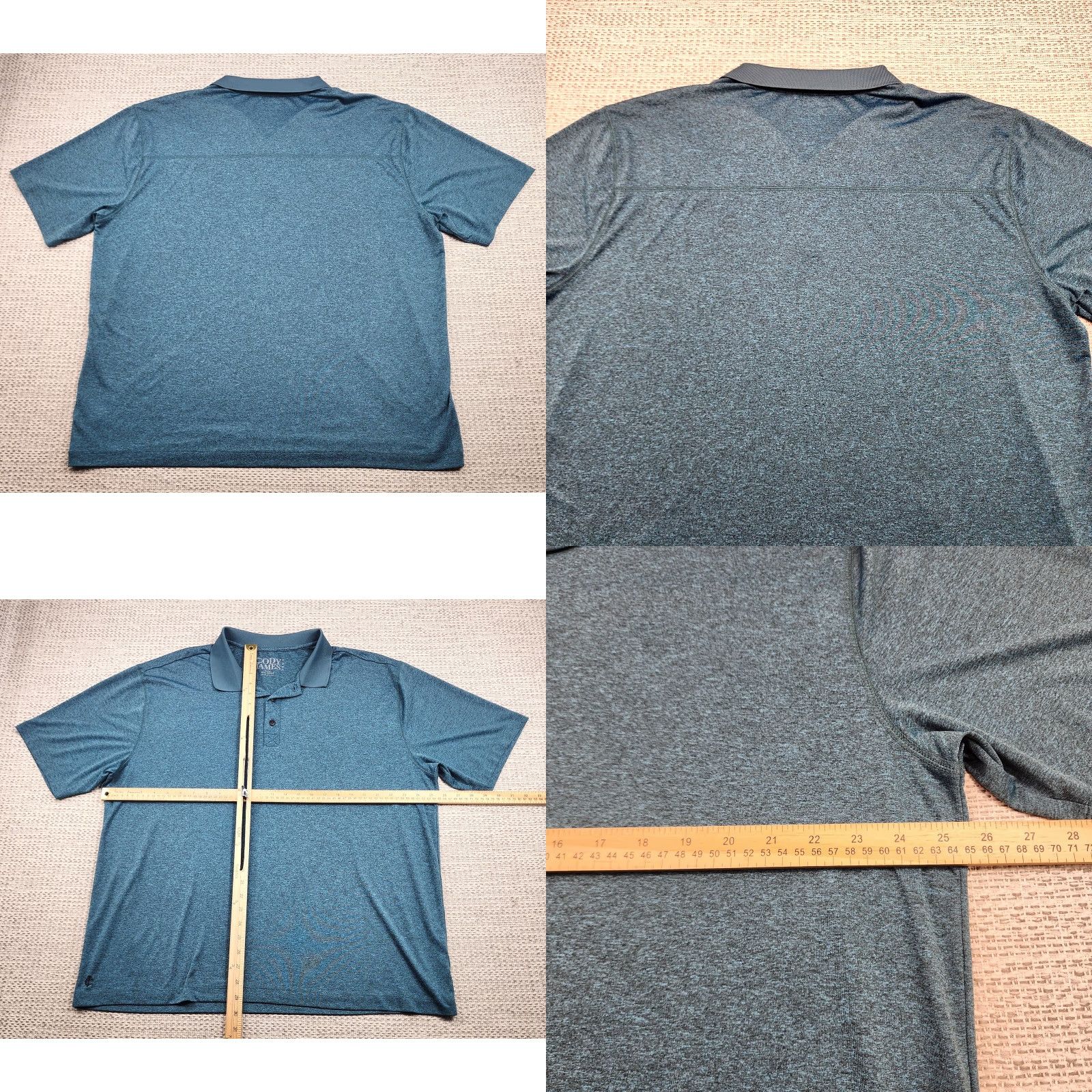 Cody James Cody James Core Polo Shirt Mens 2XL Blue Heather Polo Short Sleeve Regular Adult Mens 2XL Blue Heather Embroidered Logo Size US XXL / EU 58 / 5 - 8 Thumbnail