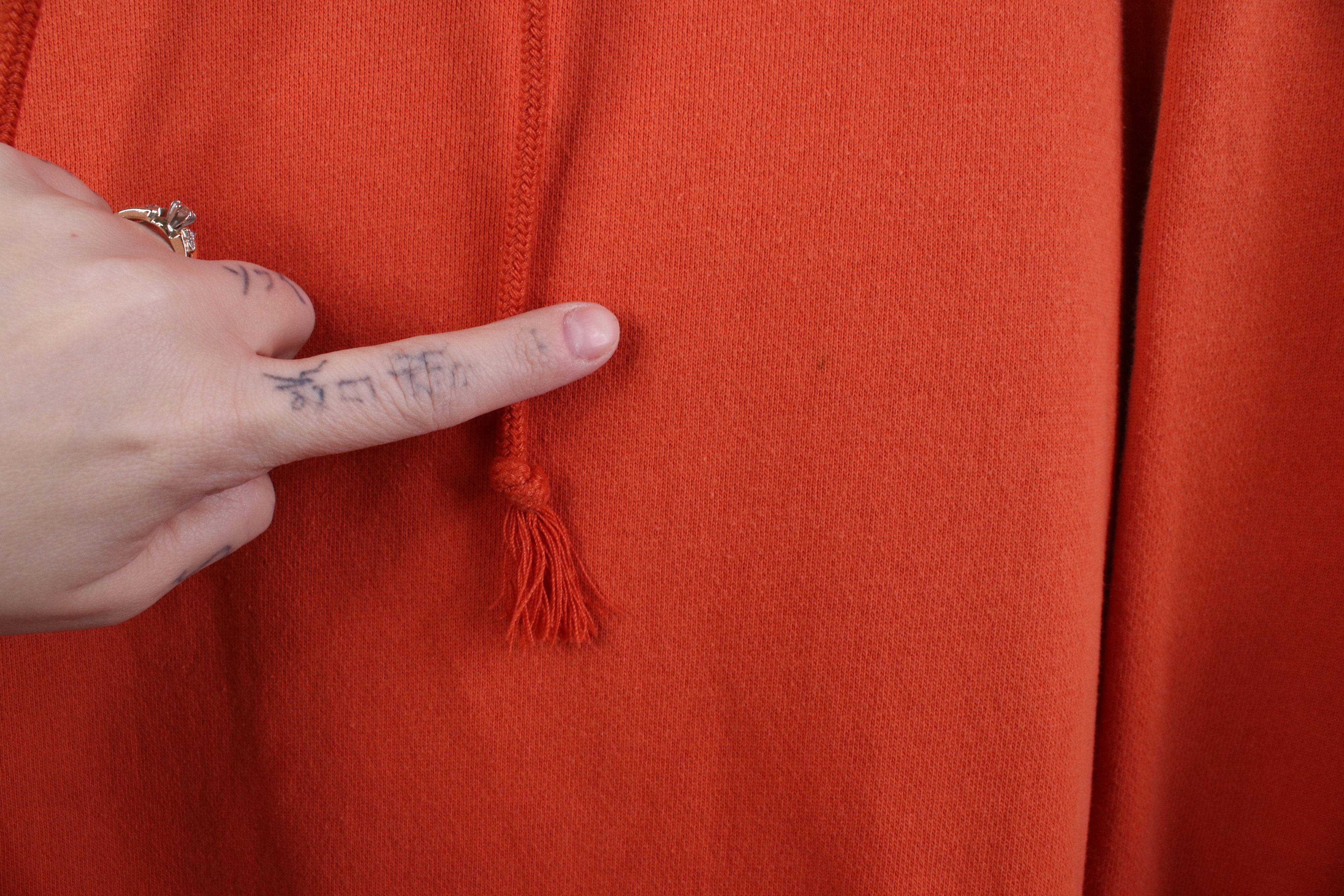 Vintage Vintage 90s Y2K Streetwear Blank Hoodie Sweatshirt Orange Size US XXL / EU 58 / 5 - 5 Thumbnail