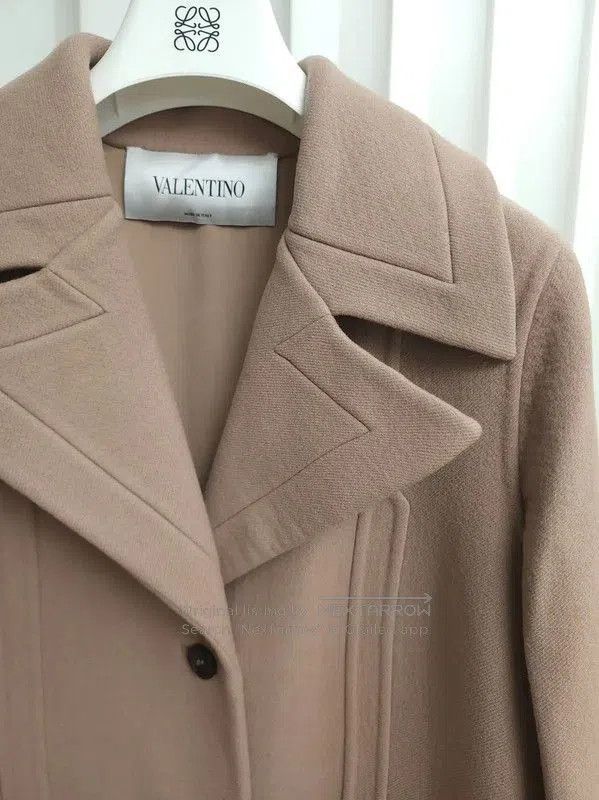 Valentino Valentino Beige Wool Long Coat for Women . Size L / US 10 / IT 46 - 7 Thumbnail