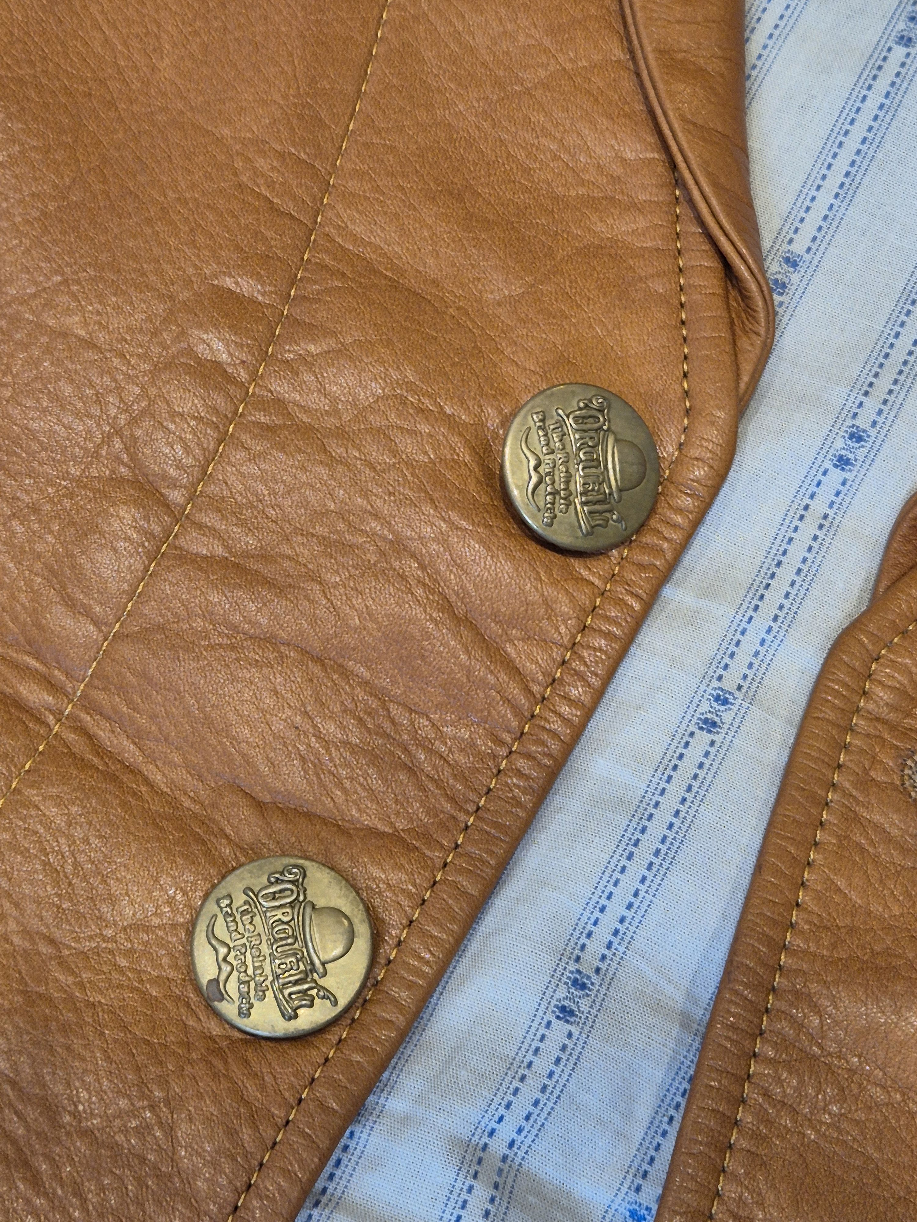 Orgueil Orgueil Leather Vest Size 44R - 6 Thumbnail