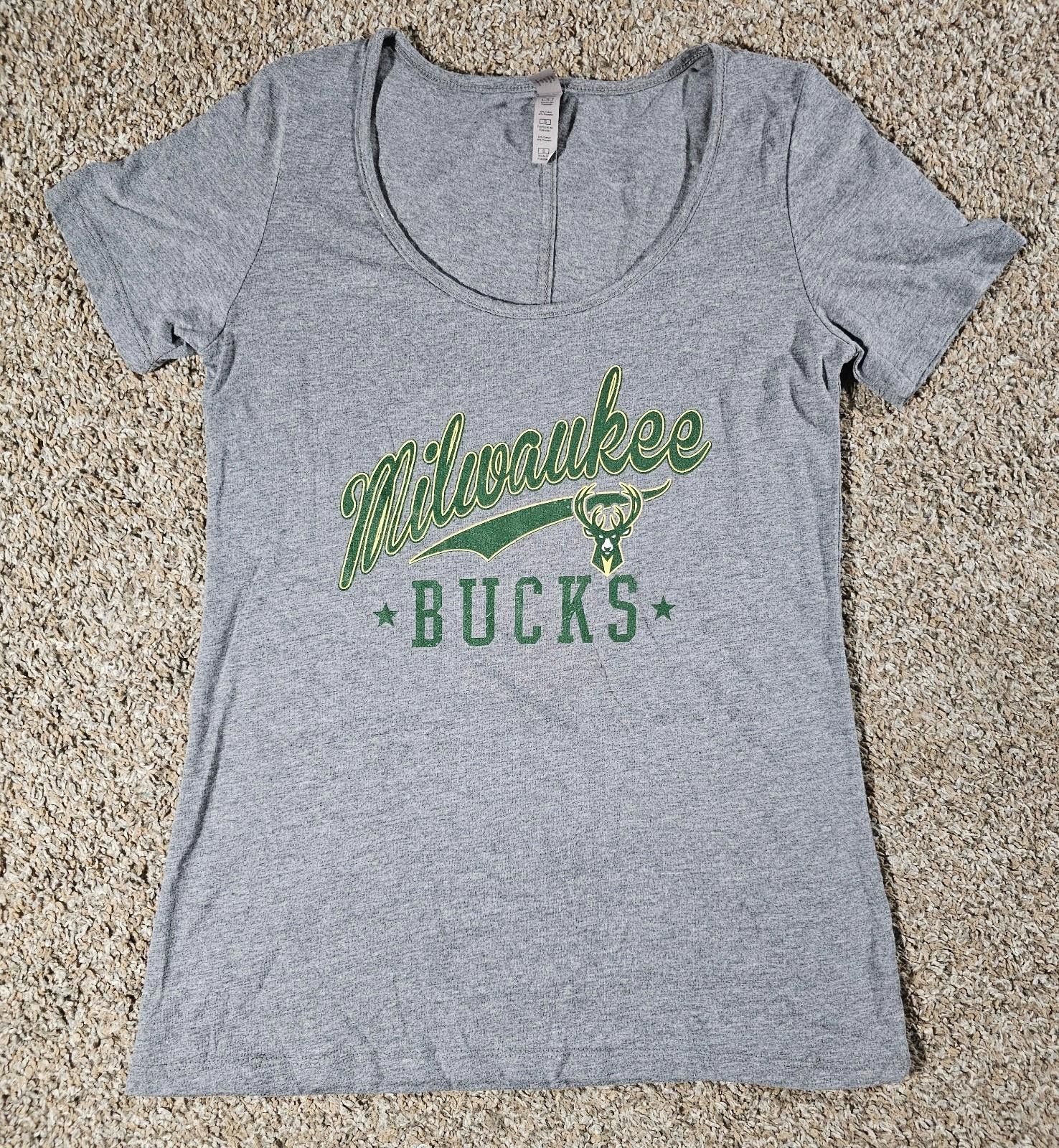 Other Milwaukee Bucks Scoop Neck Tshirt Platinum Delta Womens S Size ONE SIZE - 1 Thumbnail