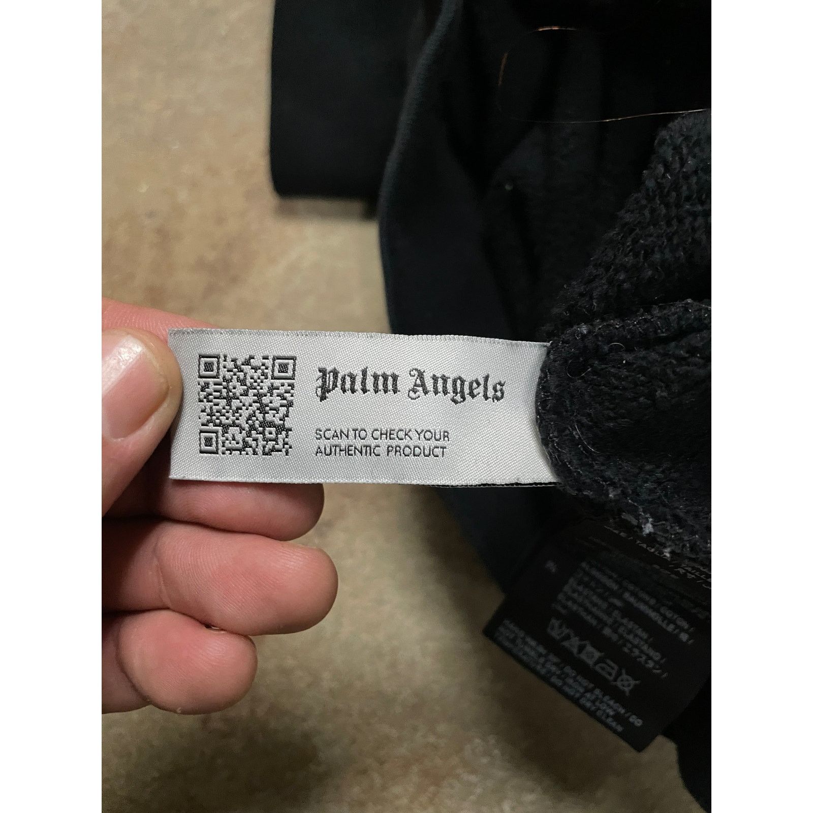 Palm Angels Palm Angels Spray Hoodie Black Blue Used XXS (Fits Small) Size US S / EU 44-46 / 1 - 3 Thumbnail