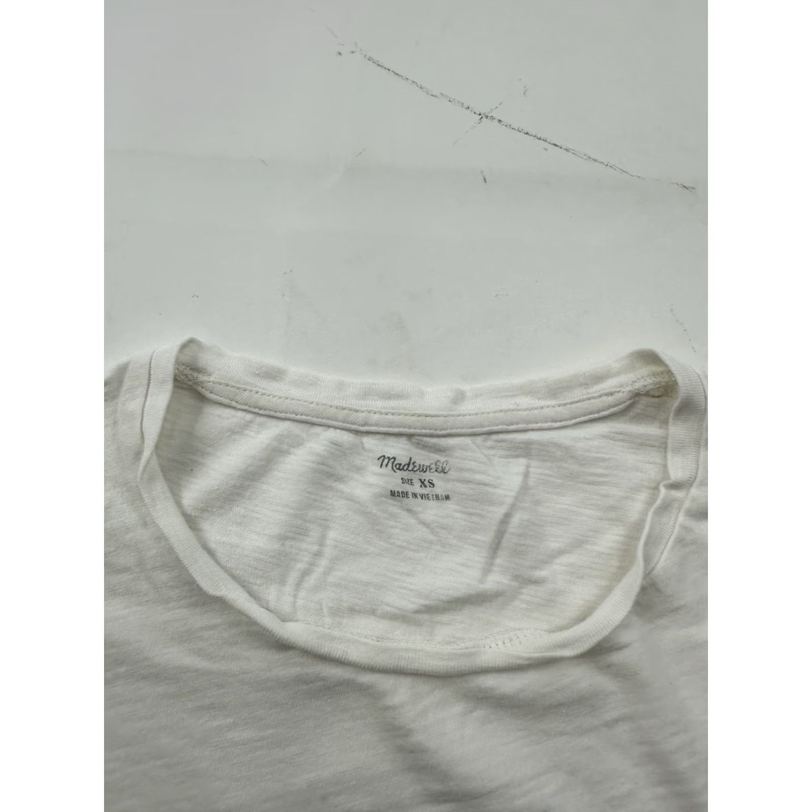 Madewell Madewell Shirt Womens XS White Maui Beach Club Short Sleeve Casual T-Shirt Women XS White Basic Regular Cotton Size XS / US 0-2 / IT 36-38 - 5 Thumbnail
