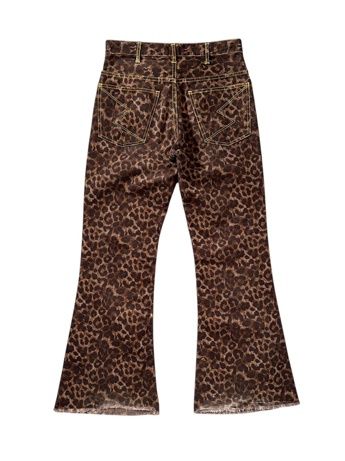 20471120 Strange Trip 🇯🇵 Leopard Print Flare Denim Size US 29 - 2 Thumbnail