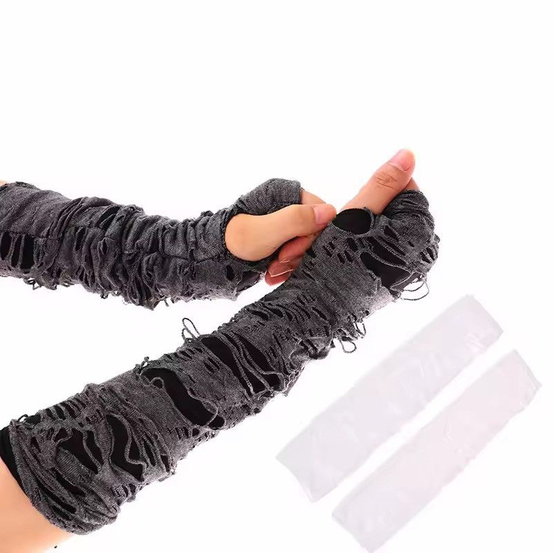 Other Gothic Black Fingerless Gloves Size ONE SIZE - 1 Thumbnail