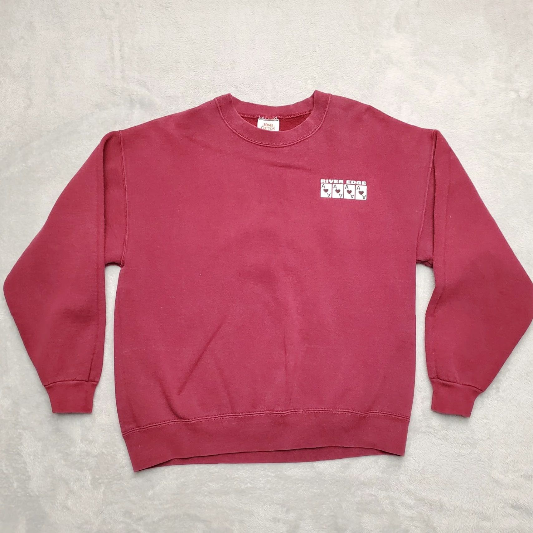 Jerzees VINTAGE Montana Sweashirt Mens L Red Rivers Edge Casino Alberton Fleece Sweatshirt Shirt Wool? Size US L / EU 52-54 / 3 - 6 Thumbnail