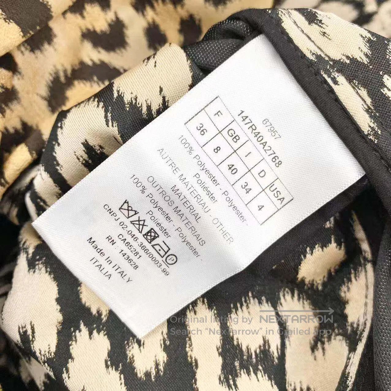 Dior Dior Leopard print dress with side letter logo| Size XXS / US 00 / IT 34 - 4 Thumbnail