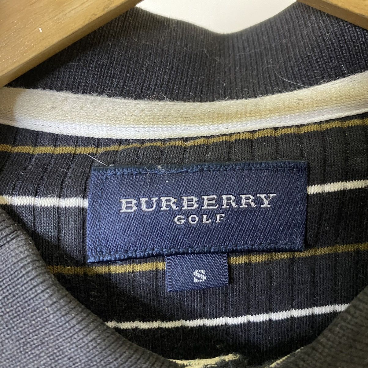 Burberry × Vintage Burberry Golf Blue Label Stripes Polo T Shirt Size US S / EU 44-46 / 1 - 3 Thumbnail