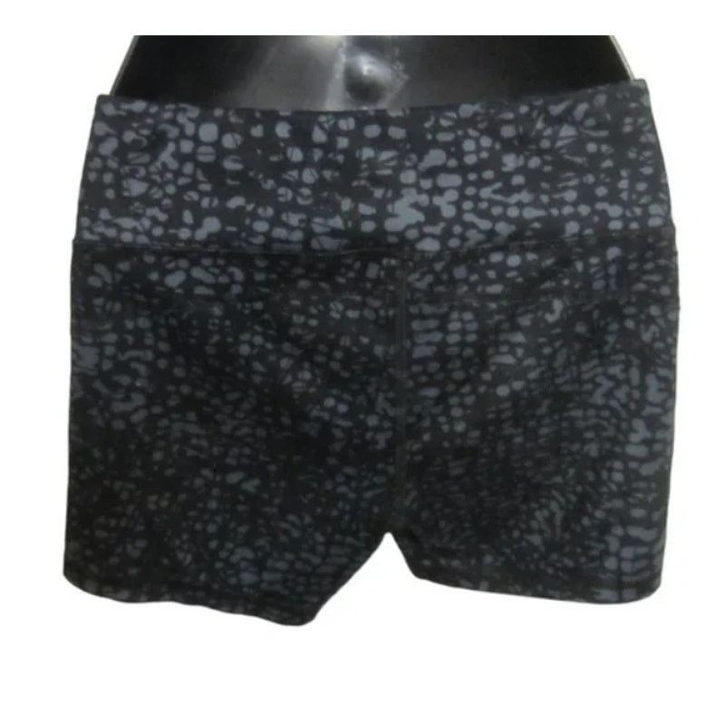 Champion Athleisure Black Animal Print DuoDry Performance Shorts S Size 26" / US 2 / IT 38 - 6 Thumbnail