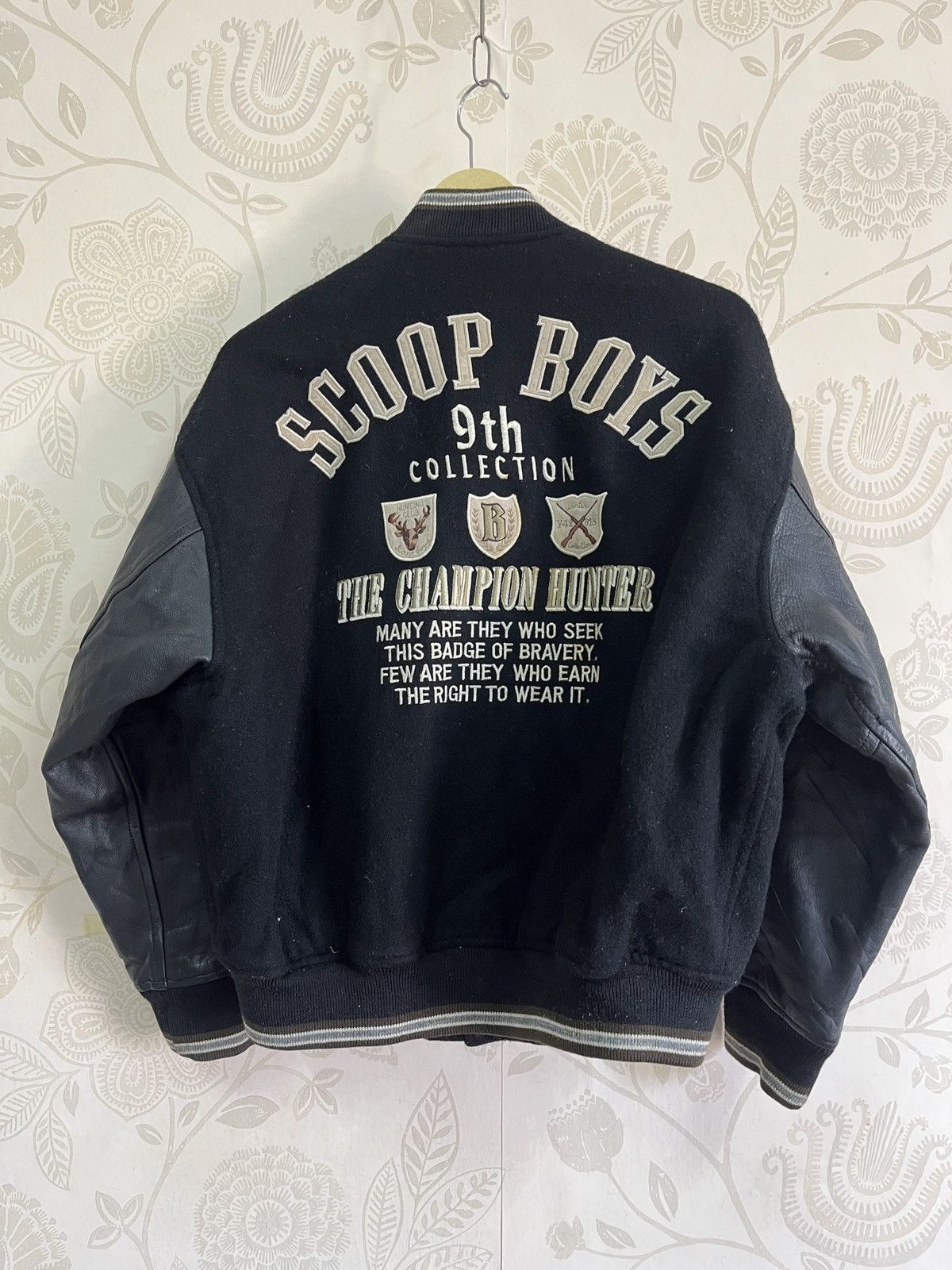 Leather × SCOOP Vintage Scoop Boys The Champion Hunters Varsity 
