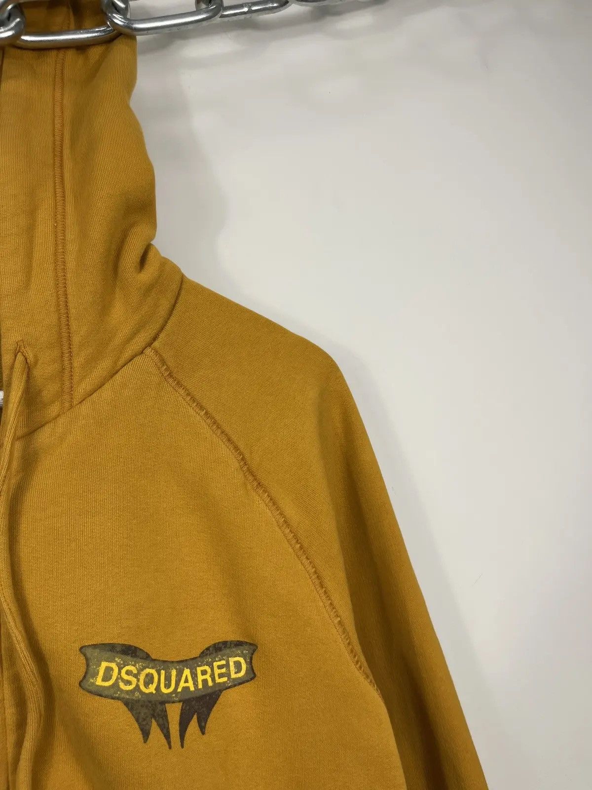 Dsquared2 Dsquared2 Luxury Yellow Big Logo Zip Up Hoodie Size US M / EU 48-50 / 2 - 4 Thumbnail