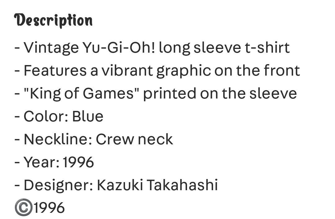 Vintage Vintage Yu Gi Oh©️1996 Long Sleeve Tshirts Size US M / EU 48-50 / 2 - 6 Thumbnail