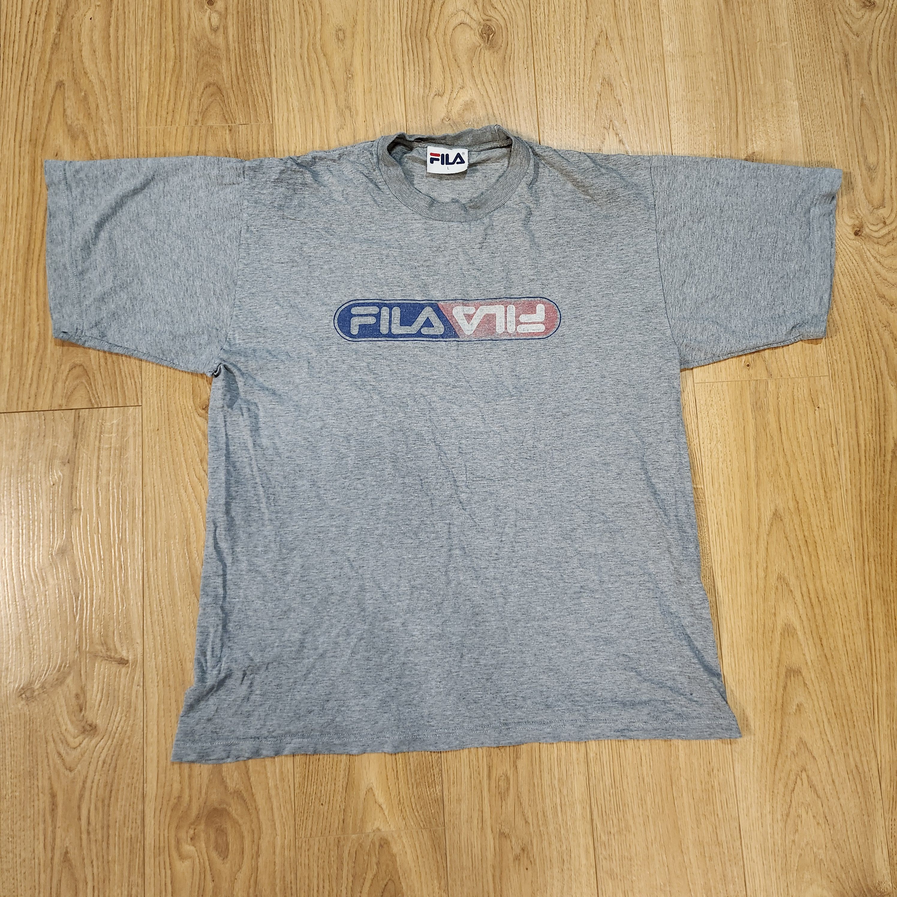 Fila × Vintage Fila Washed Grey Tshirt Size US L / EU 52-54 / 3 - 1 Thumbnail