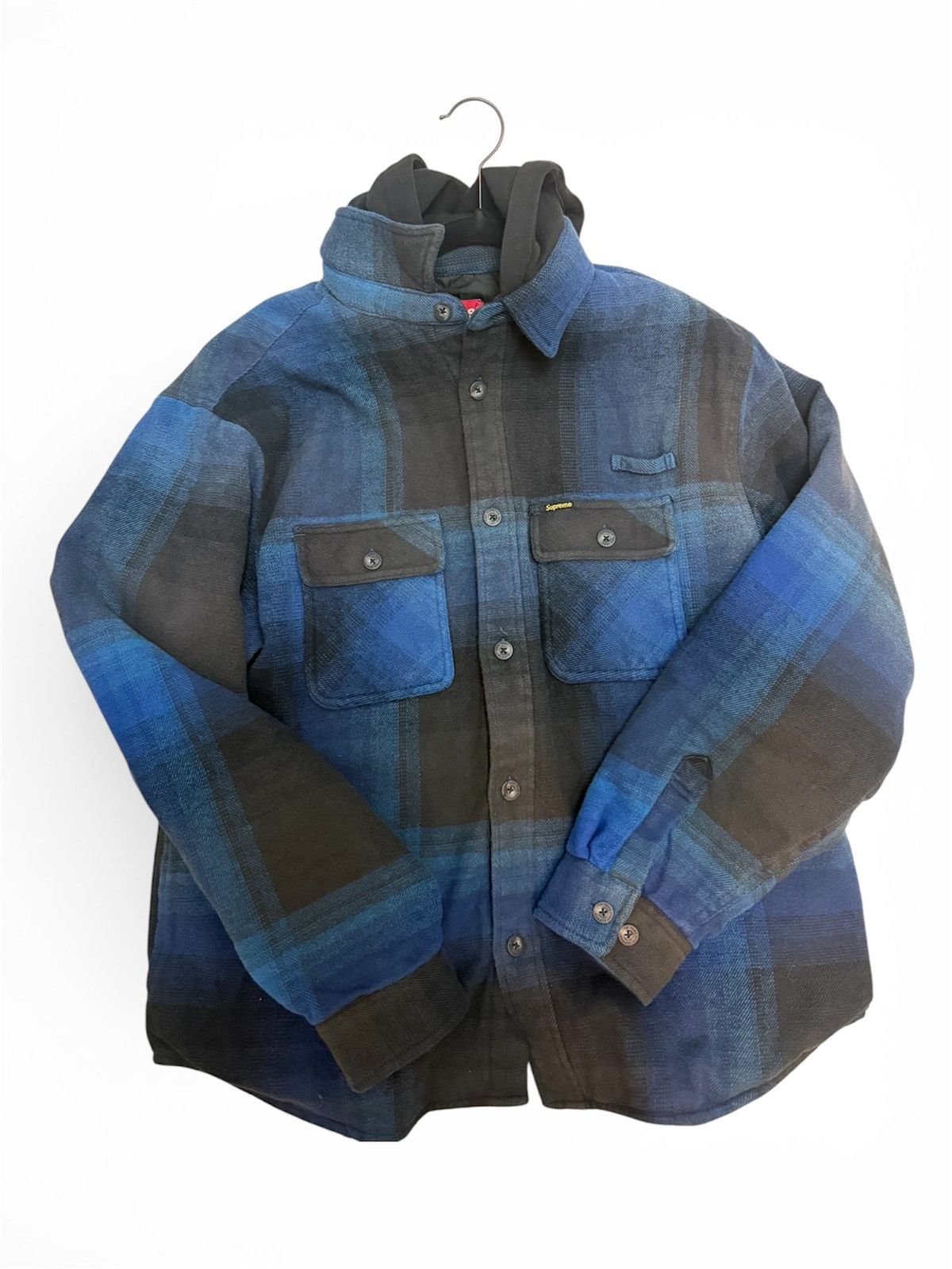 Supreme Hooded Flannel | Grailed