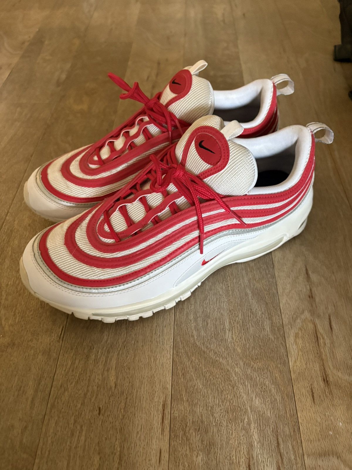 Nike Nike Airmax 97 Red and White Size US 11 / EU 44 - 1 Thumbnail