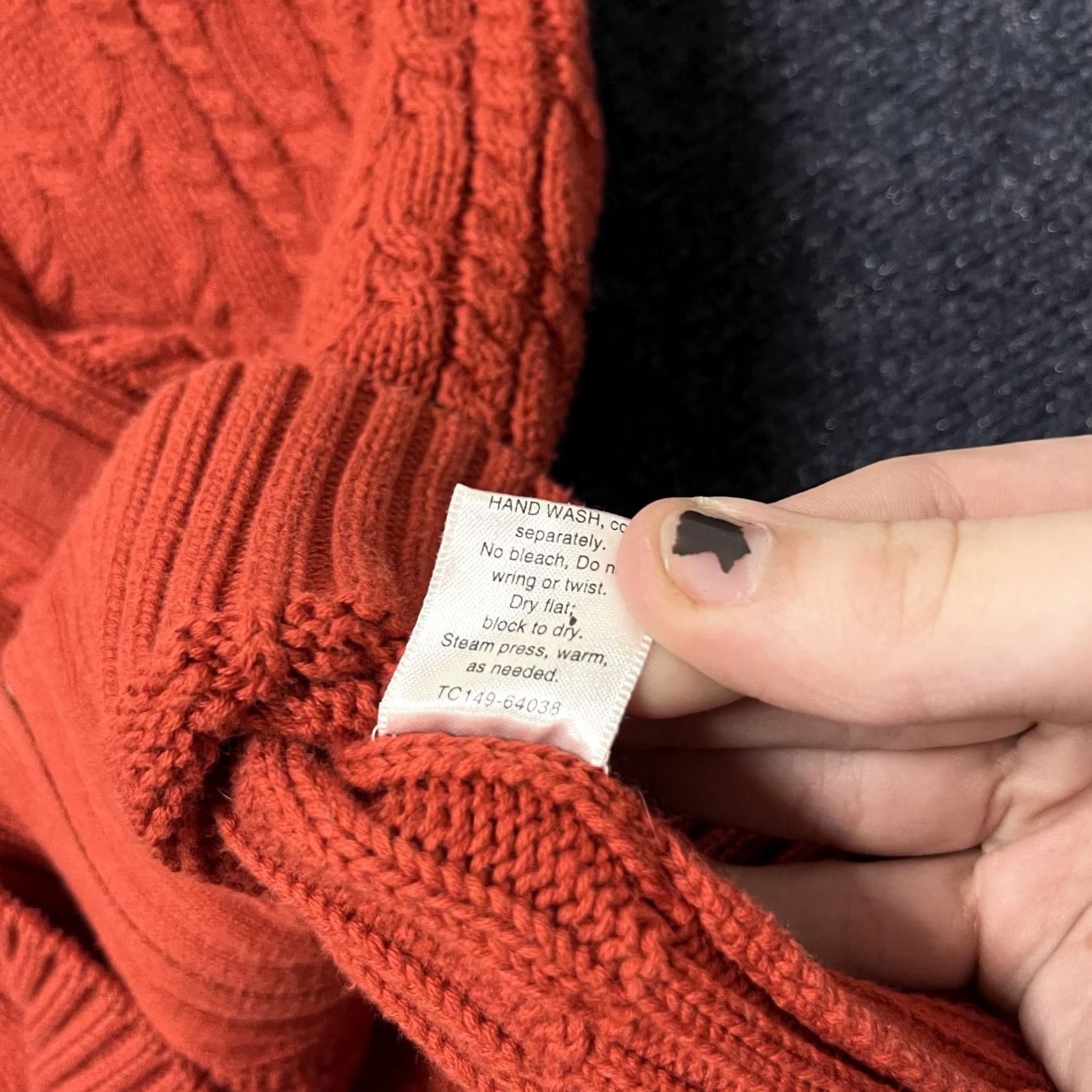 Pendleton VINTAGE Pendleton Sweater Vest Womens Large Orange Cable Knit Full Zip Mock Neck Cotton Size L / US 10 / IT 46 - 4 Thumbnail