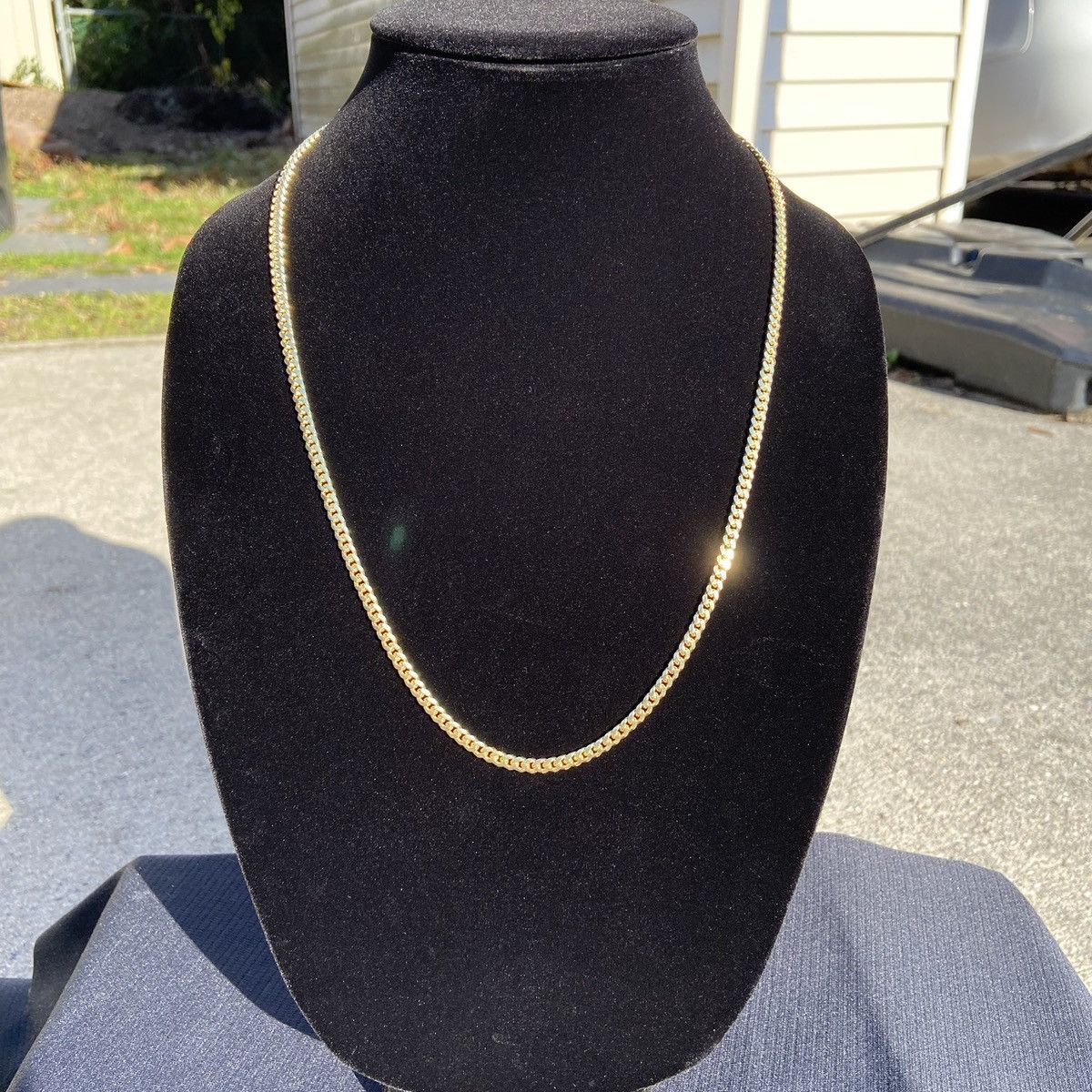 Jewelry Gold Chain Miami Cuban Necklace 24in 4mm 925 Italy Size ONE SIZE - 1 Thumbnail