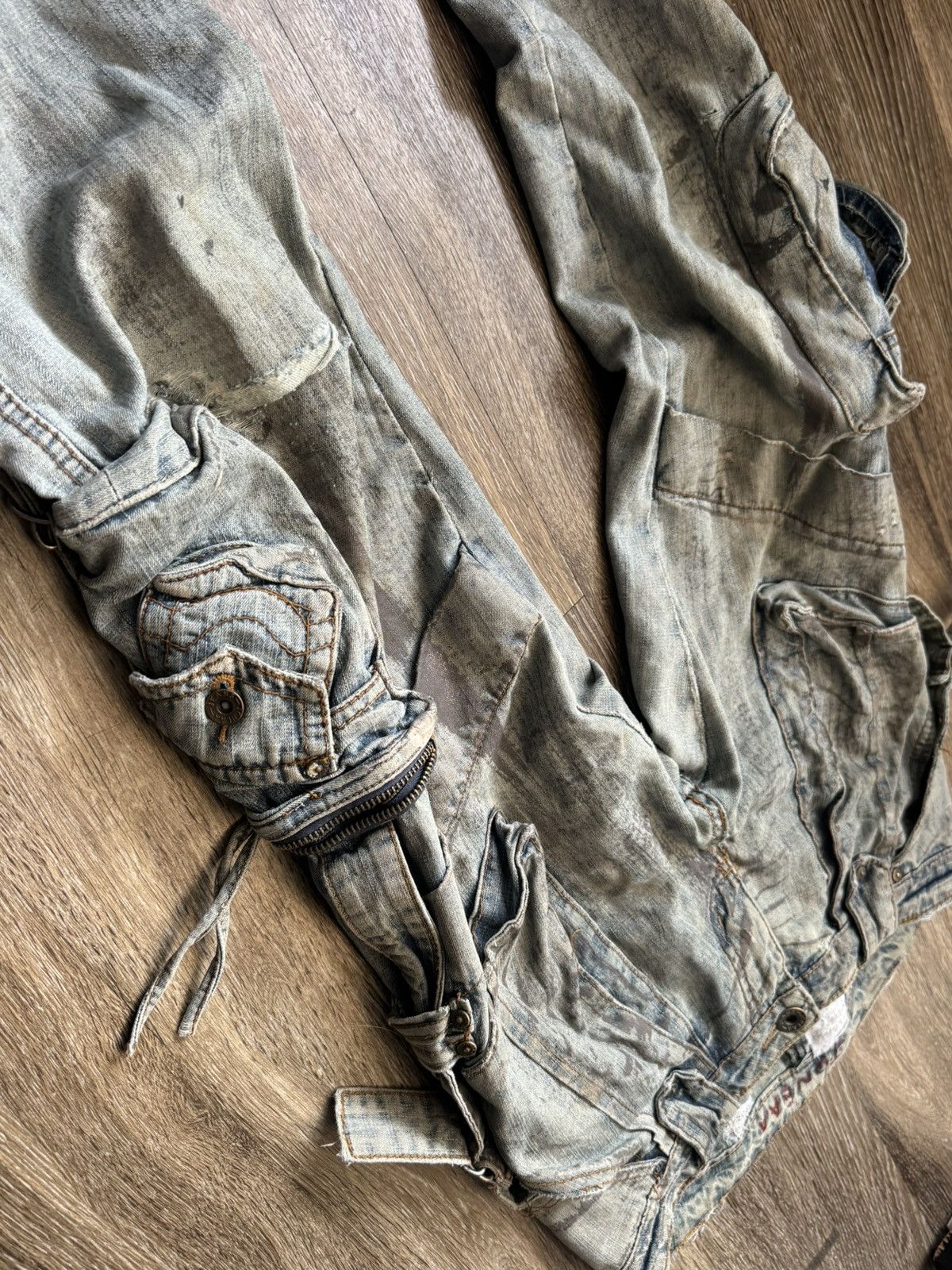 GOA *THRASHED* Joneaa Cargo Bondage Jeans Size US 29 - 3 Thumbnail