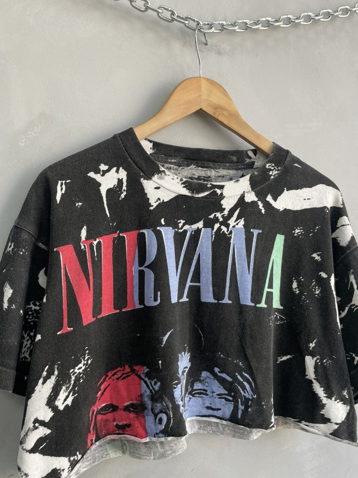 Nirvana Nirvana vintage 90s single stitch tour cropped tee t shirt Size US M / EU 48-50 / 2 - 3 Thumbnail