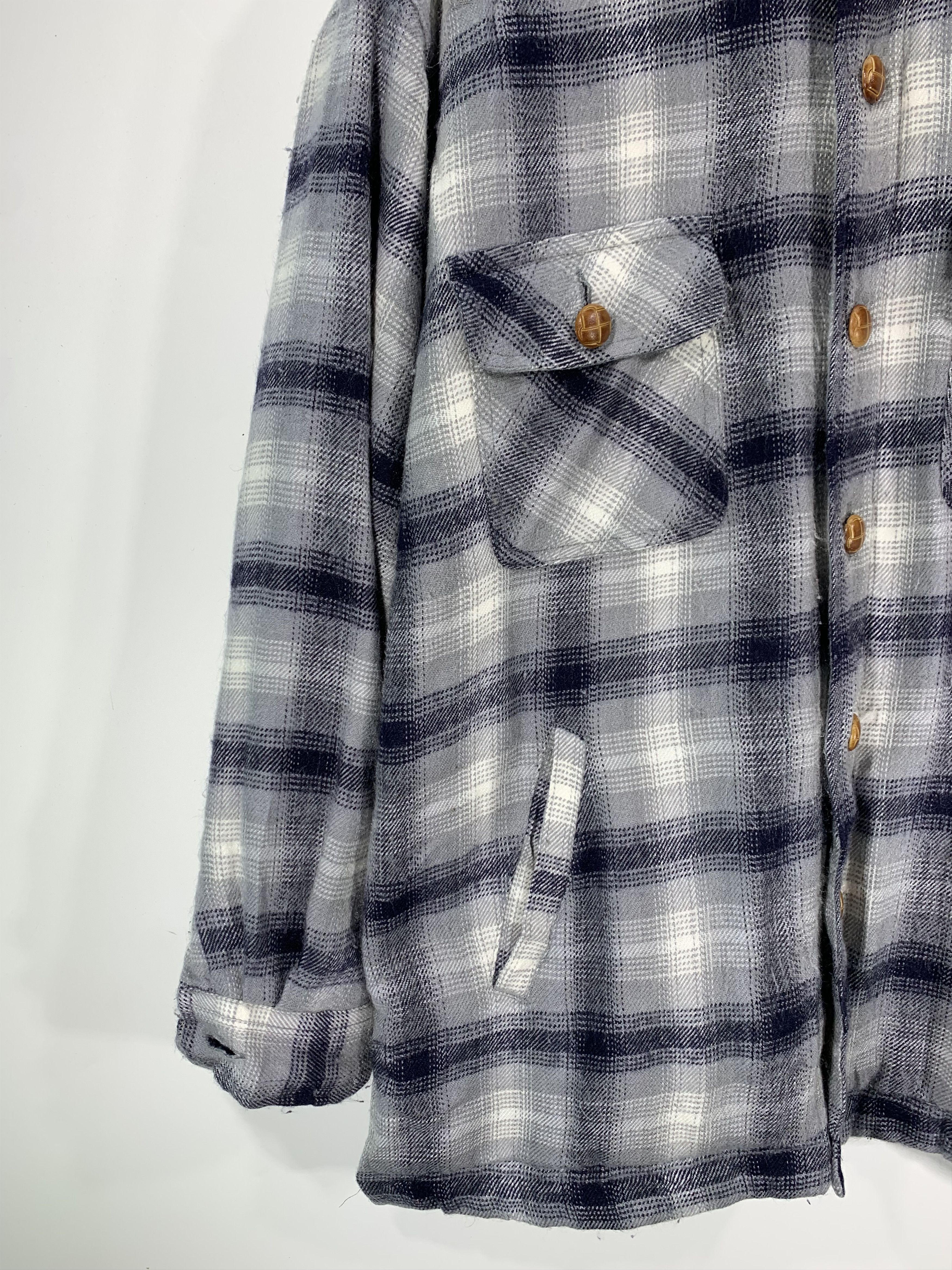 Uniqlo Vintage 90s Uniqlo Sherpa Flannel Jacket Size US L / EU 52-54 / 3 - 3 Thumbnail