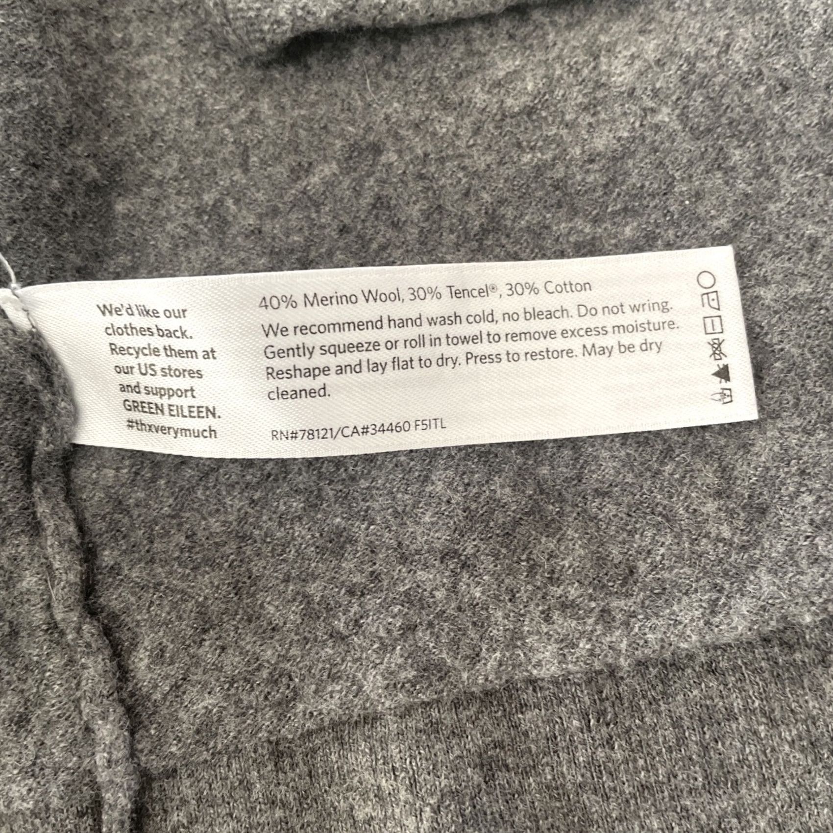 Eileen Fisher VINTAGE? No — Eileen Fisher Gray Merino Wool Blend Open Front Cardigan Sweater Womens M Size M / US 6-8 / IT 42-44 - 4 Thumbnail