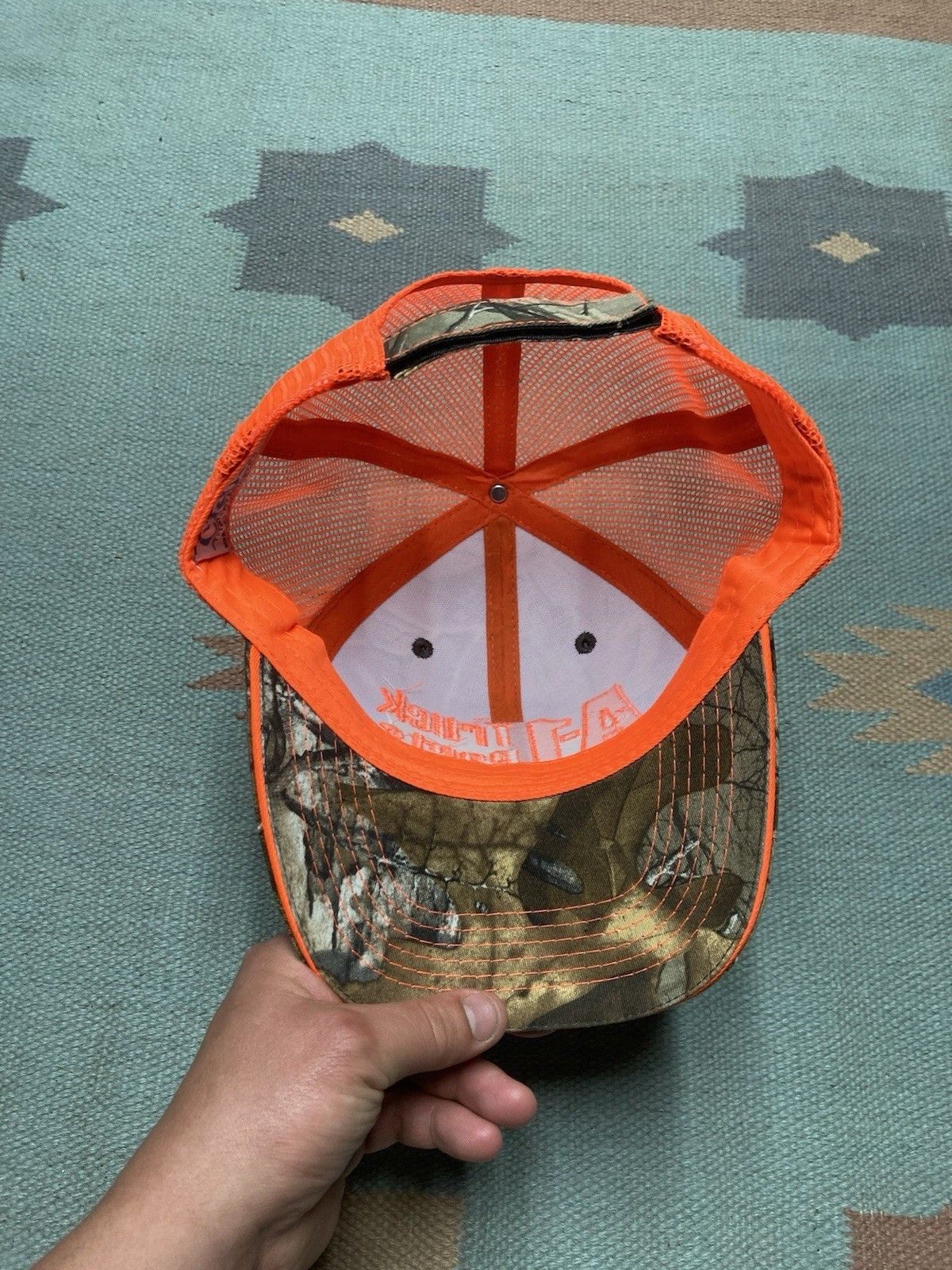 Vintage Vintage hat camo A-1 truck parts hi vis hunting mechanic Size ONE SIZE - 6 Thumbnail