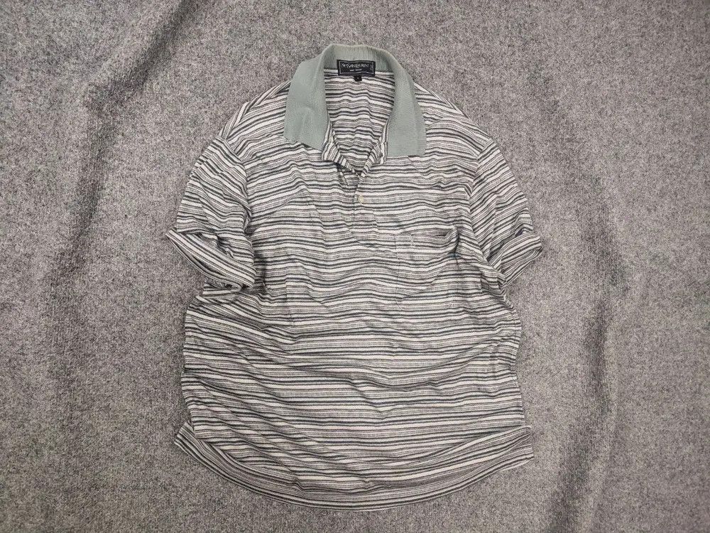 Yves Saint Laurent Vintage 80 -90's Yves Saint Laurent Pour Homme Polo Shirt Size US L / EU 52-54 / 3 - 1 Thumbnail