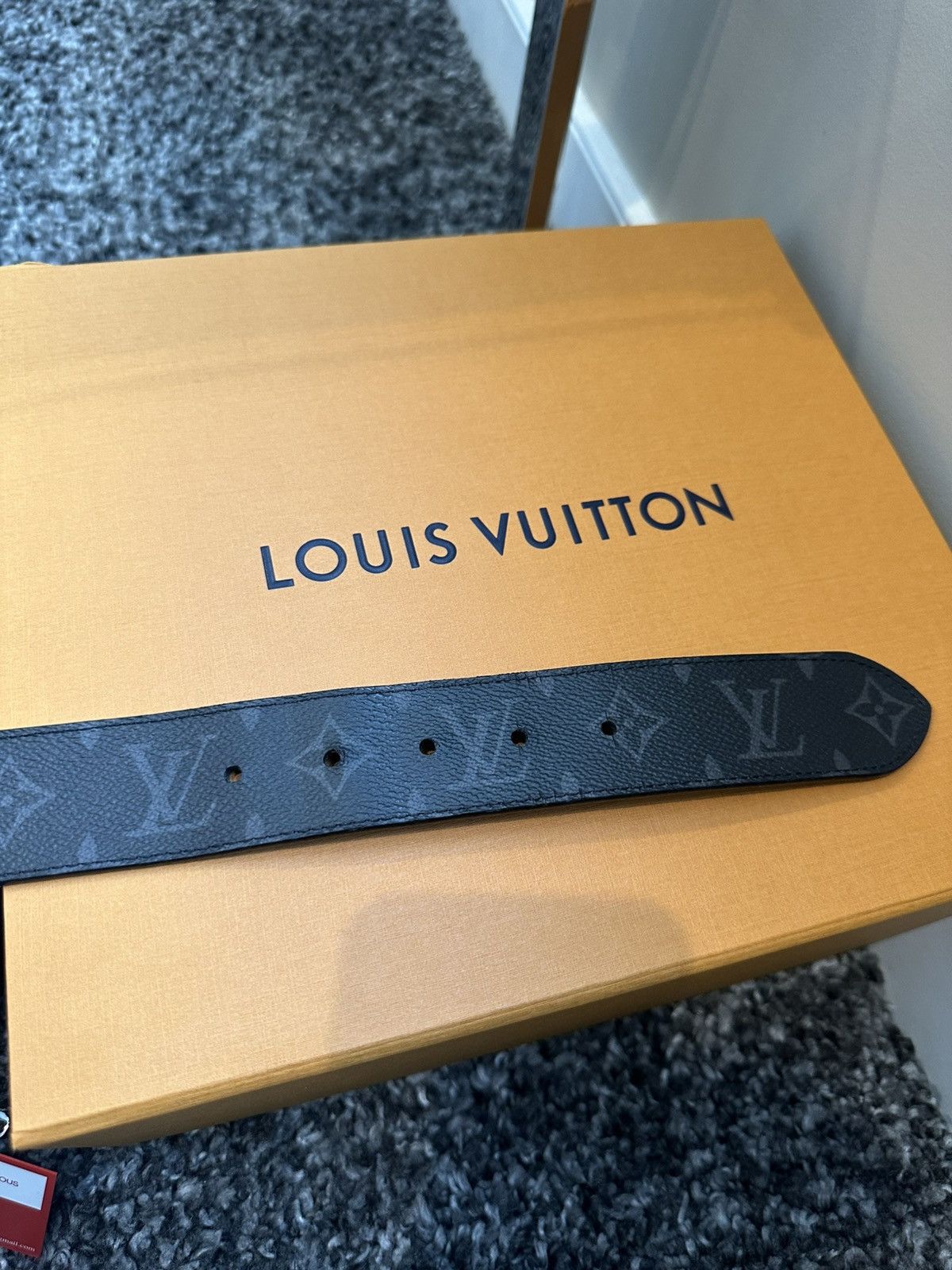 Louis Vuitton LOUIS VUITTON Monogram Eclipse Ceinture Reverso Belt Size 36 - 8 Thumbnail