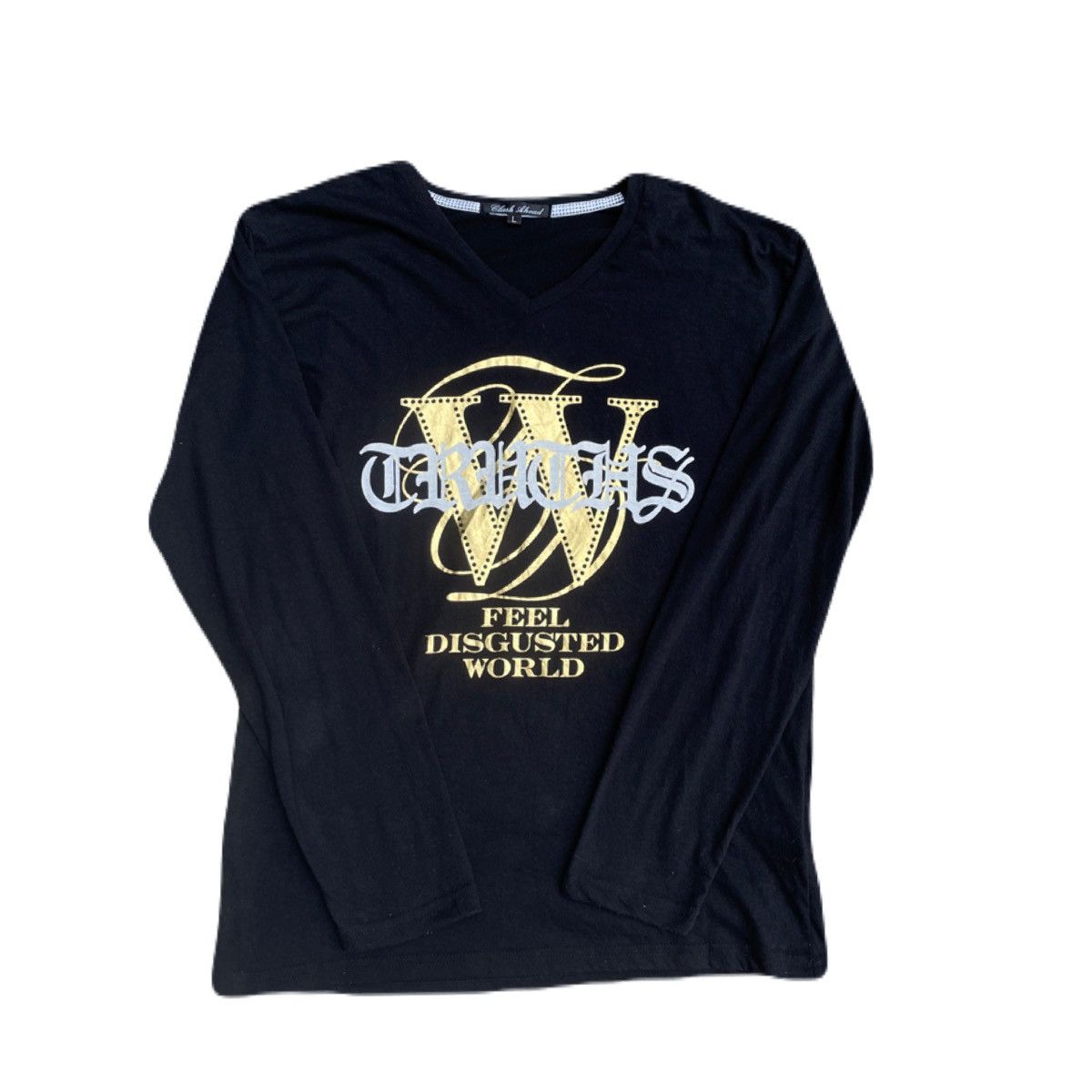 If Six Was Nine 2000s Japanese archive Vkei Poem V-neck Long Sleeve Tee Size US S / EU 44-46 / 1 - 2 Thumbnail