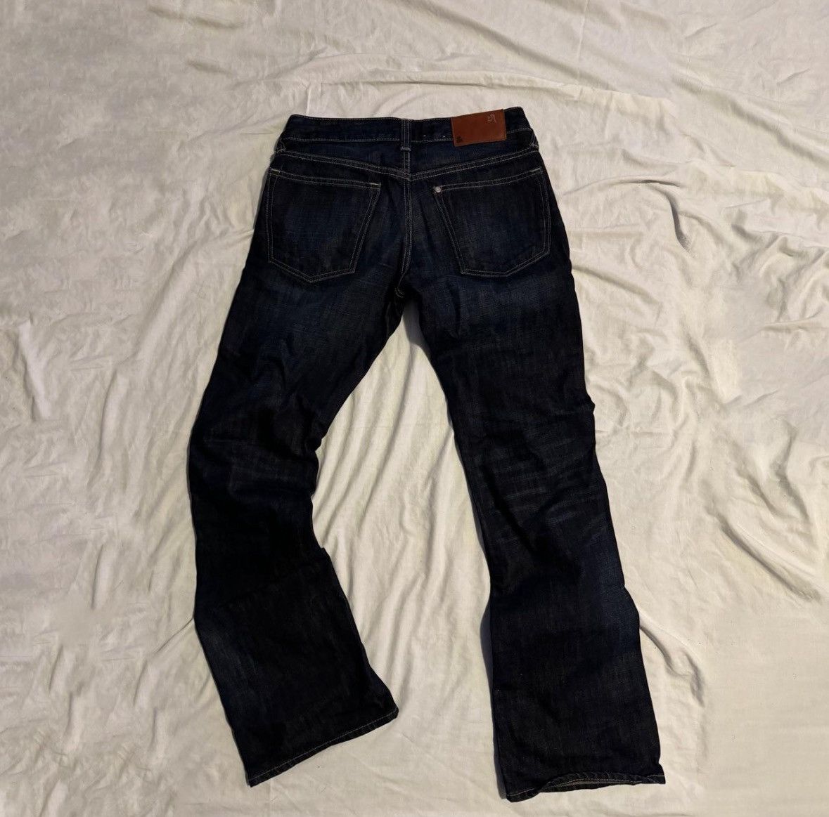 Japanese Brand Dark blue / black flared jeans Size US 29 - 2 Thumbnail