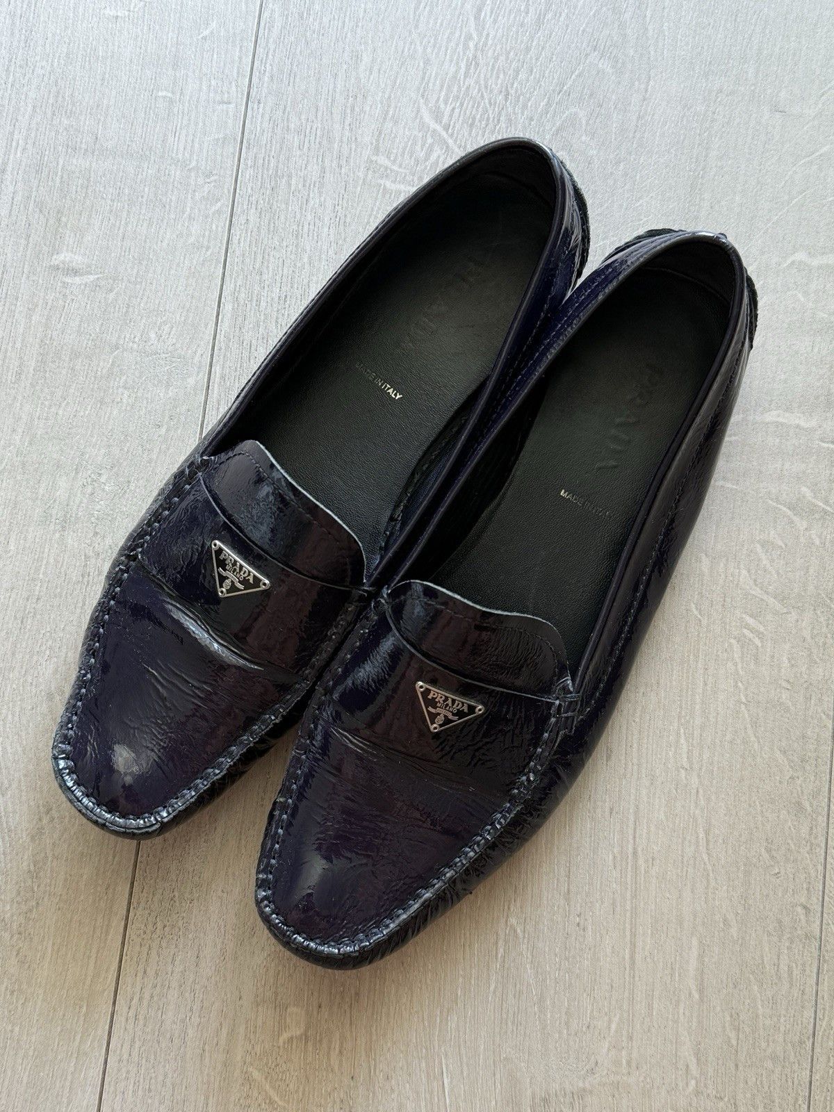 Prada Prada Vintage Purple Patent leather Flats Loafers Size US 10 / IT 40 - 3 Thumbnail