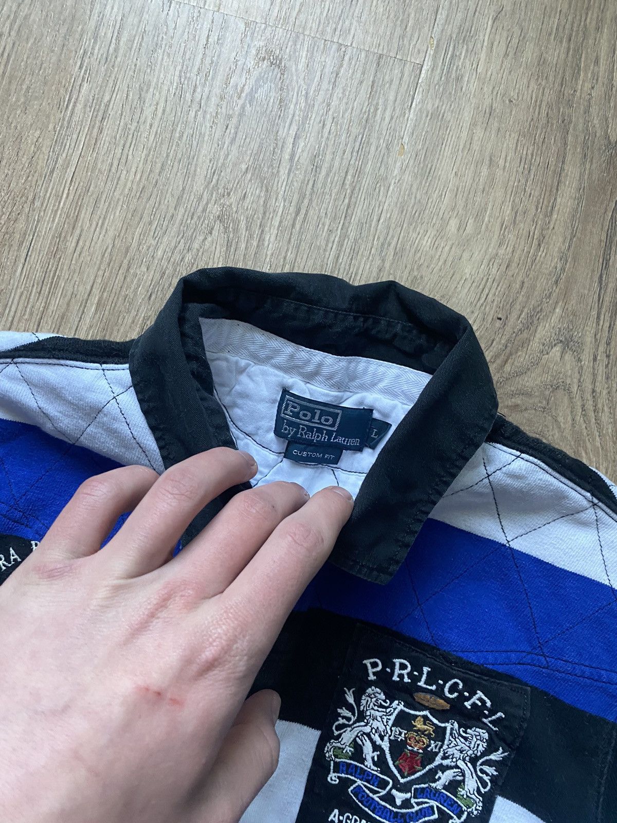 Vintage Vintage Polo Ralph Lauren Football Club Rugby Shirt Y2K Size US L / EU 52-54 / 3 - 3 Thumbnail