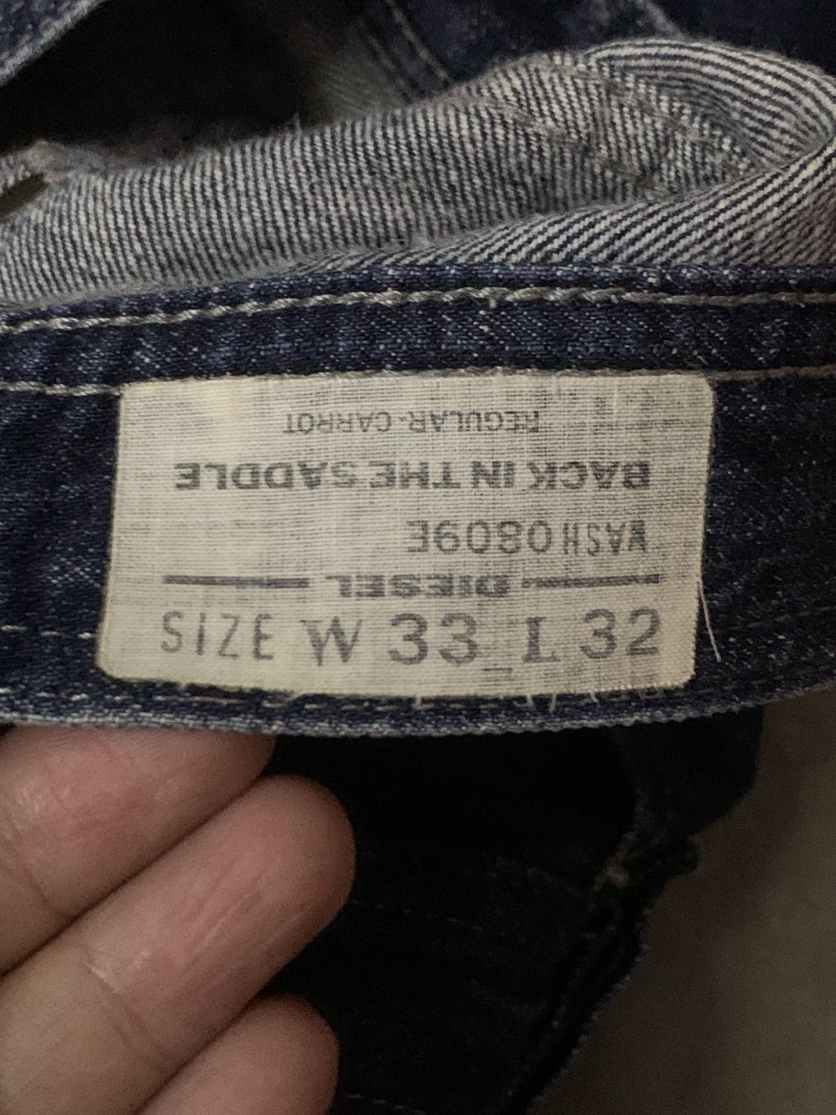 Diesel Back In The Sadle Cow Leather Denim Jeans