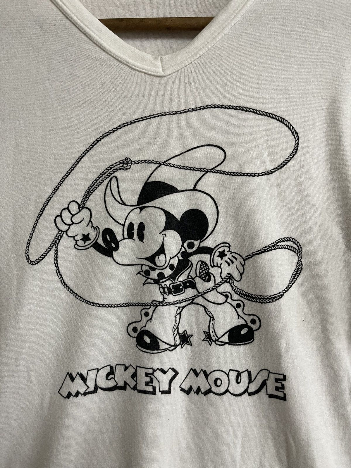 Mickey Mouse True Vintage 70’s Mickey Mouse Cowboy T shirt L Rare Punk Size US L / EU 52-54 / 3 - 3 Thumbnail
